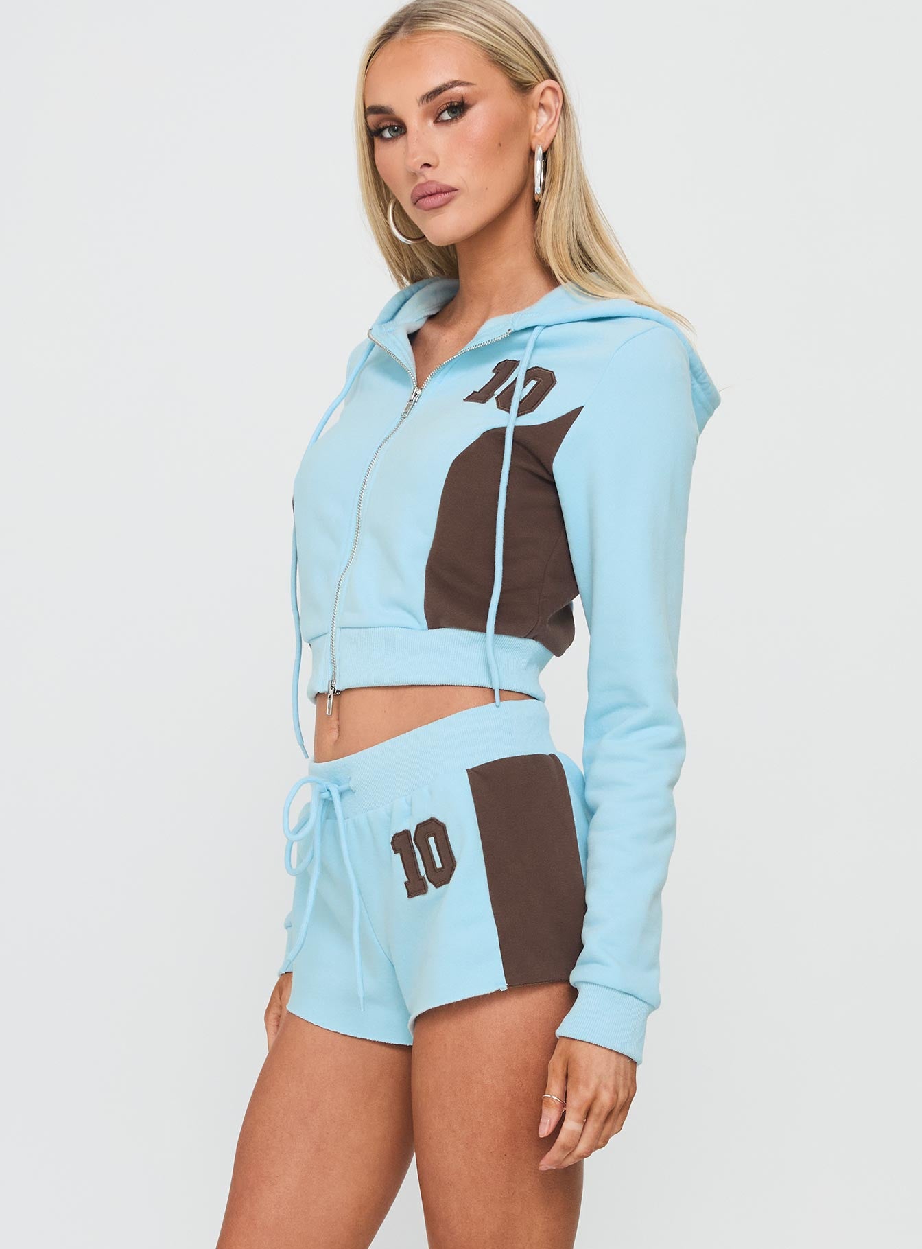 Notable Drawstring Micro Shorts Blue - Image 4
