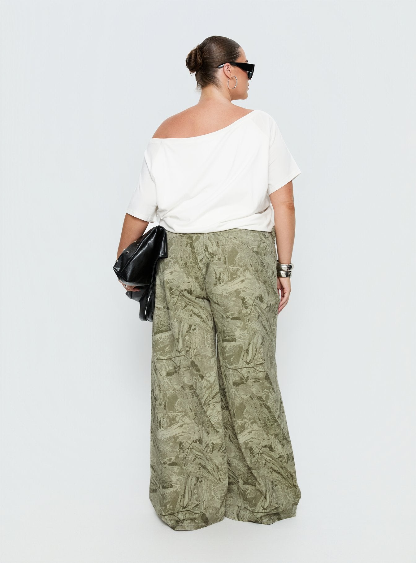 Mckinley Mid Rise Wide Leg Jeans Camouflage Curve - Image 5