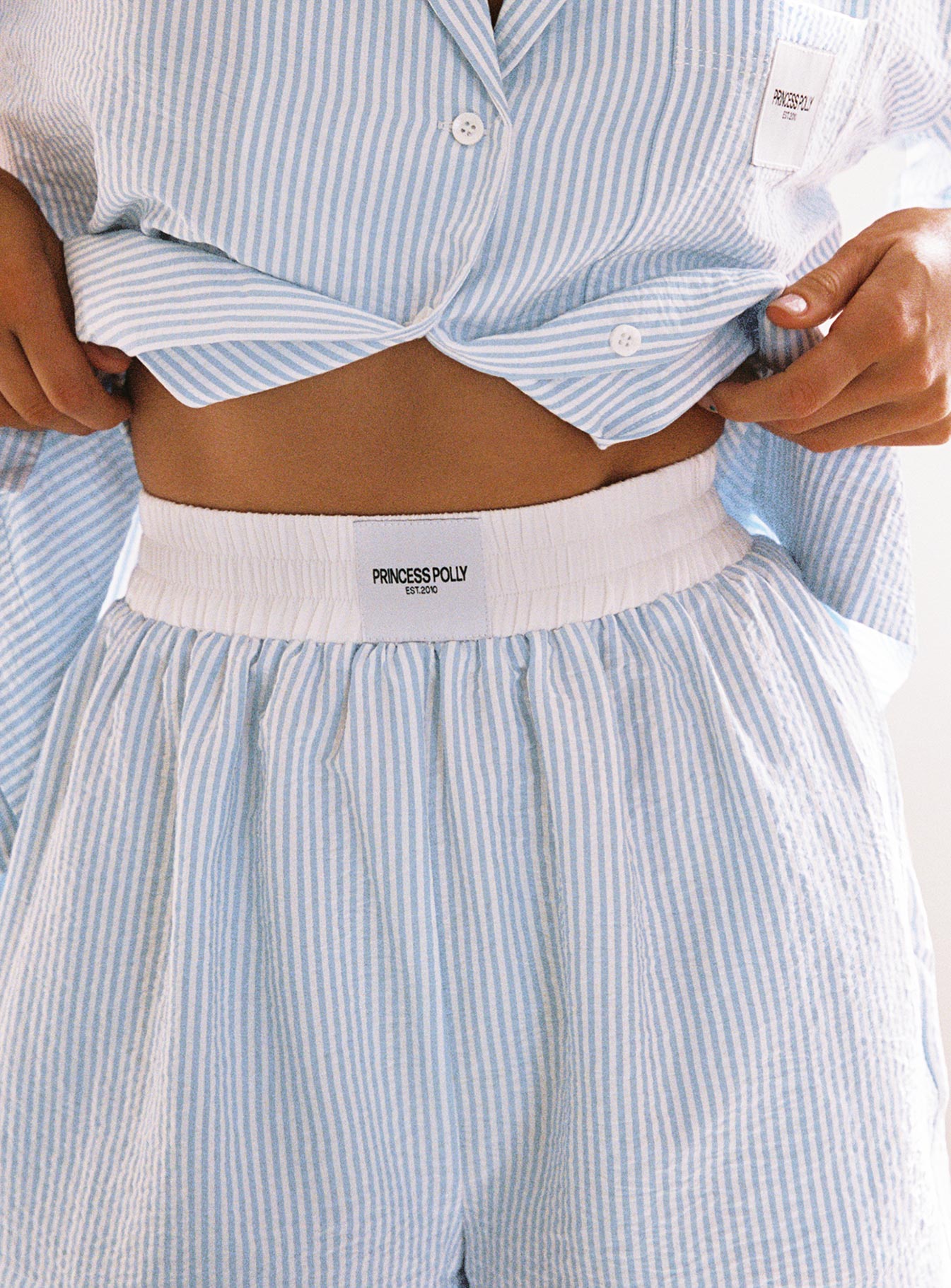 Early Riser Sleep Pants Blue Stripe - Image 4