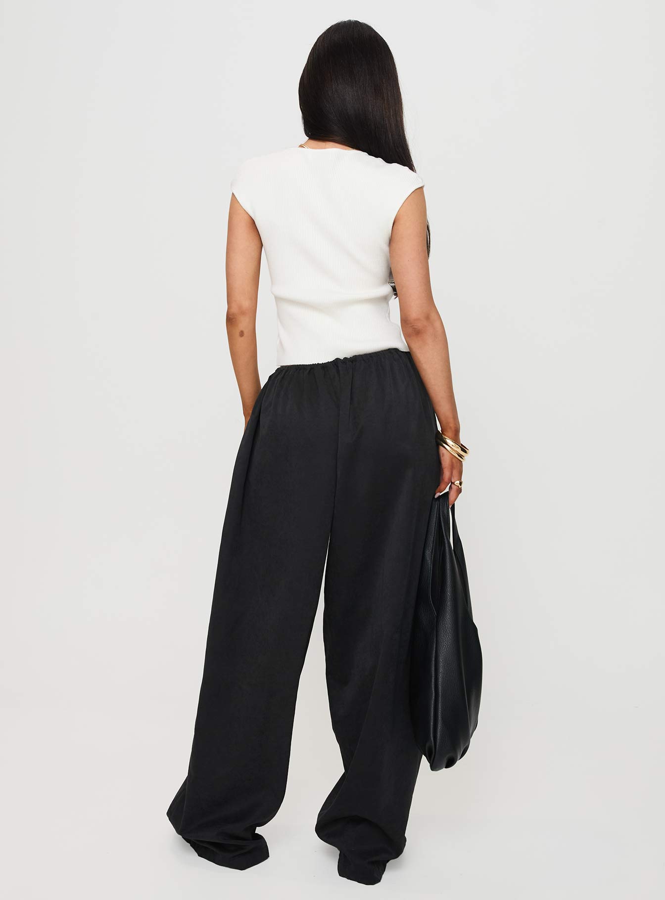 Bungala Oversized Relaxed Pants Black Petite - Image 5