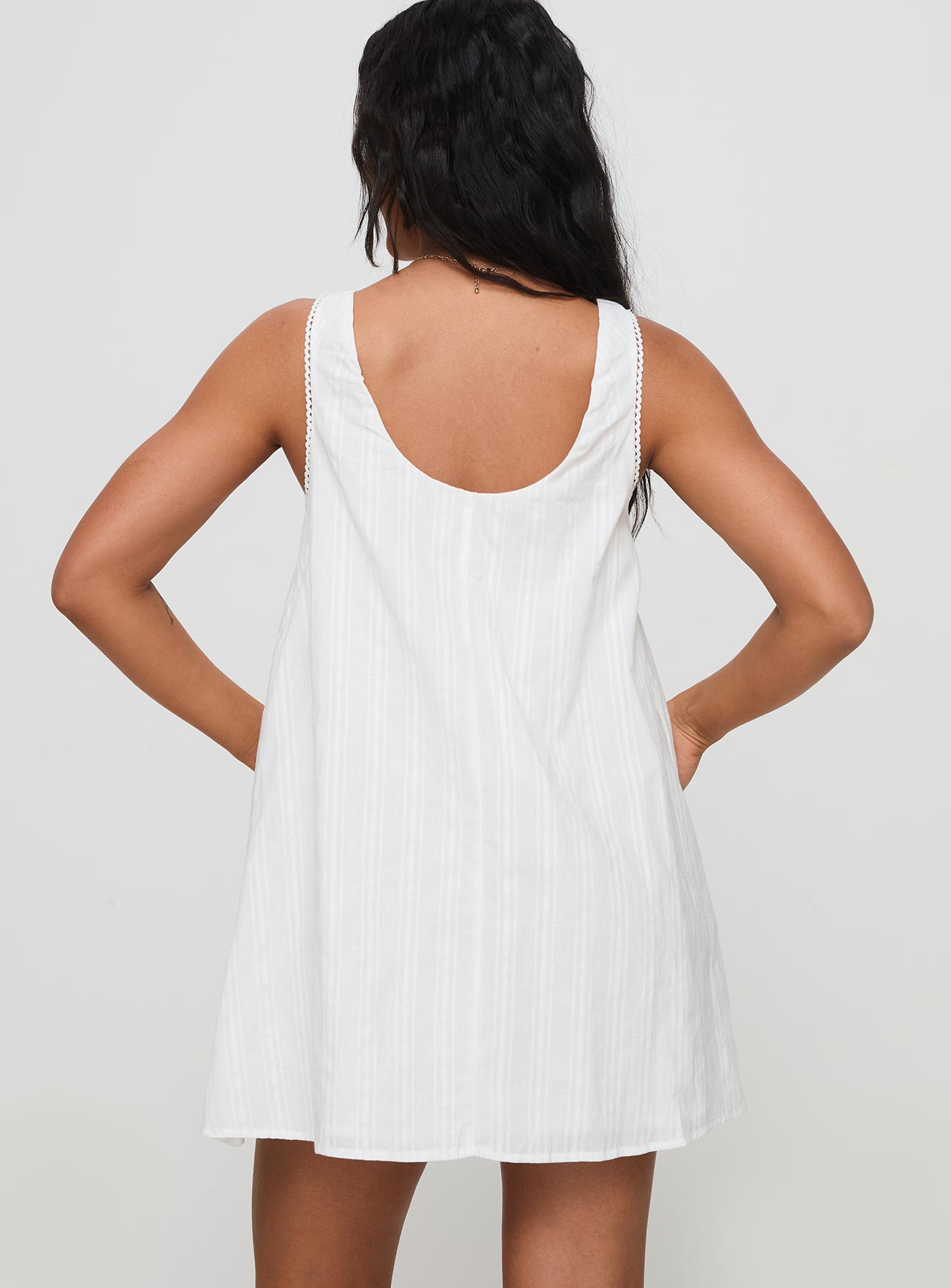 Antiquity Swing Mini Dress White Petite - Image 5