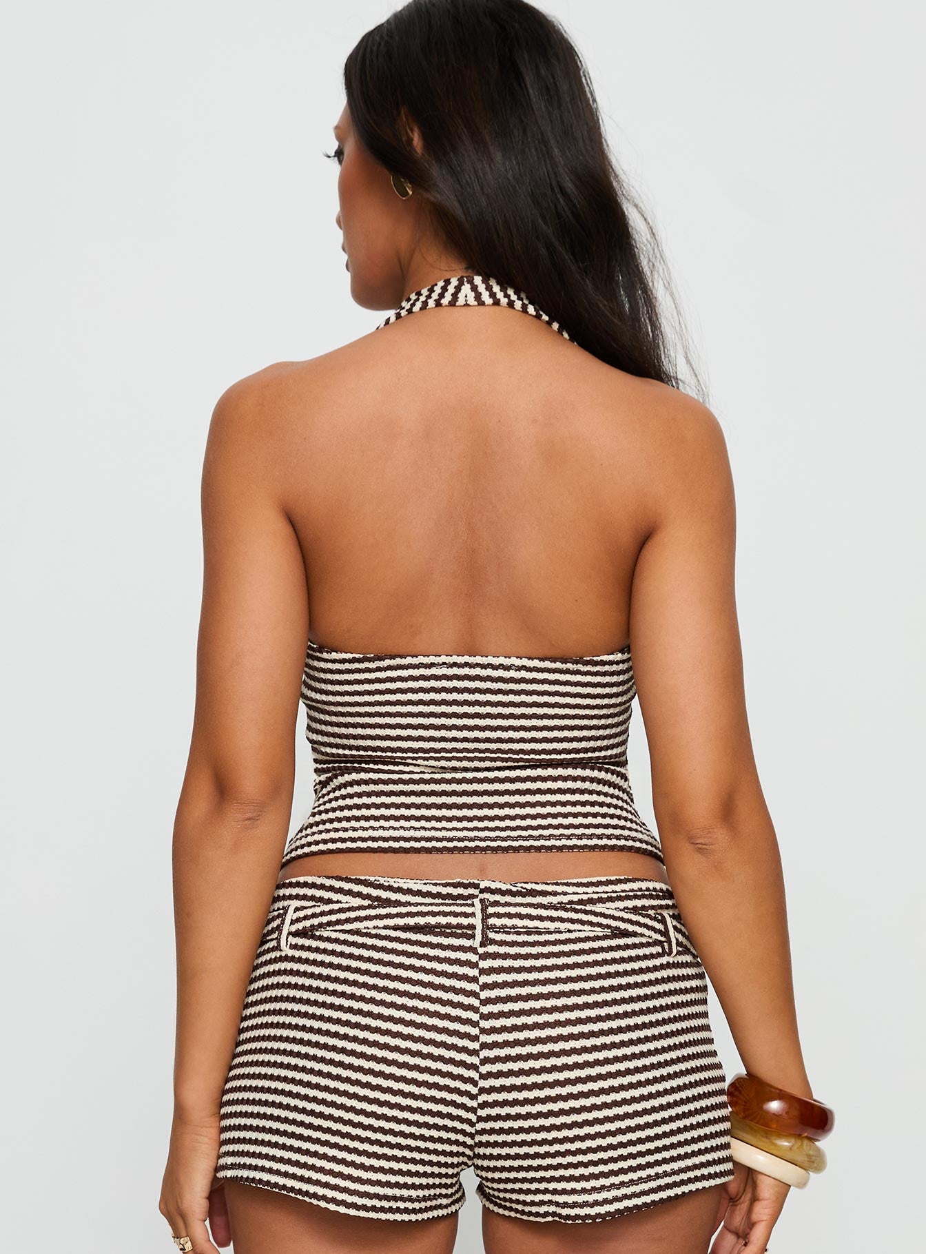 Olimpia Halter Top Brown Stripe - Image 5