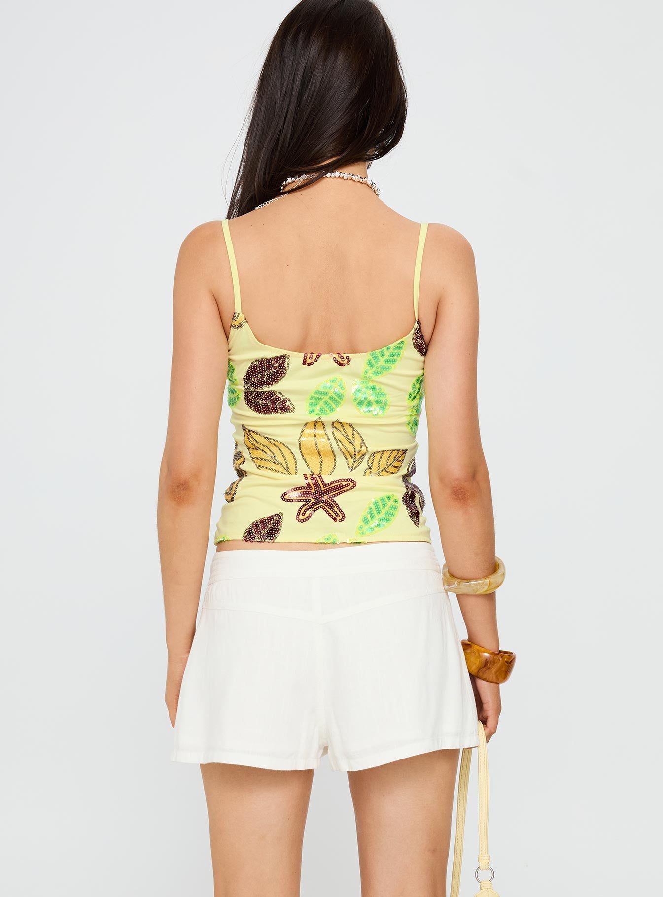Maesie Tie Up Shorts White - Image 5