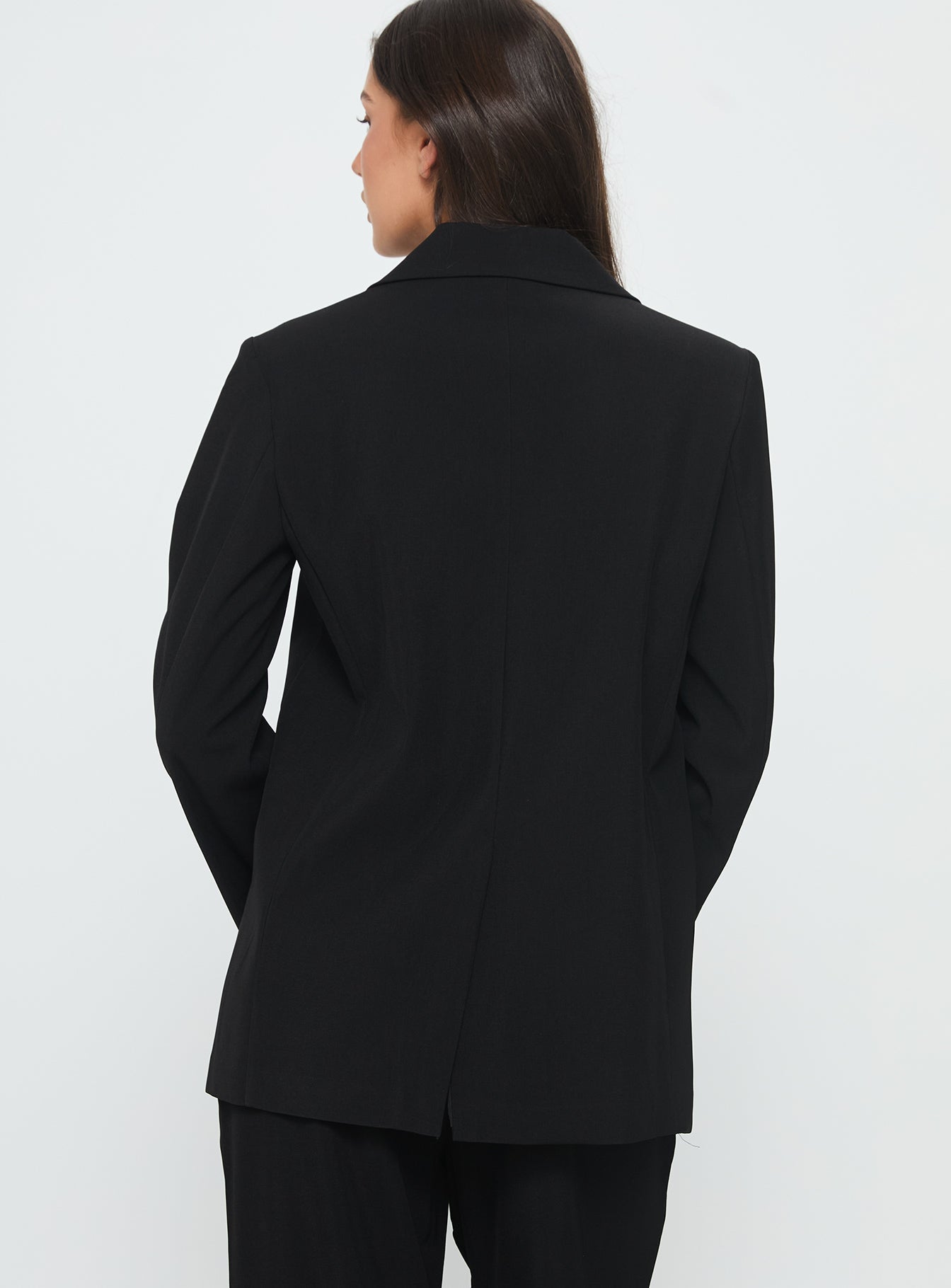 Crowd Pleaser Oversized Blazer Black - Image 5