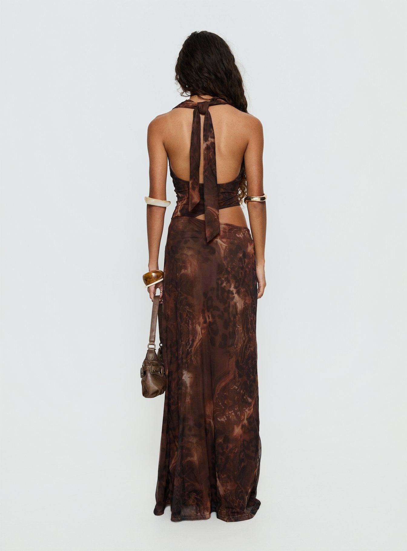 Livara Cowl Cut Out Maxi Dress Multi - Image 5