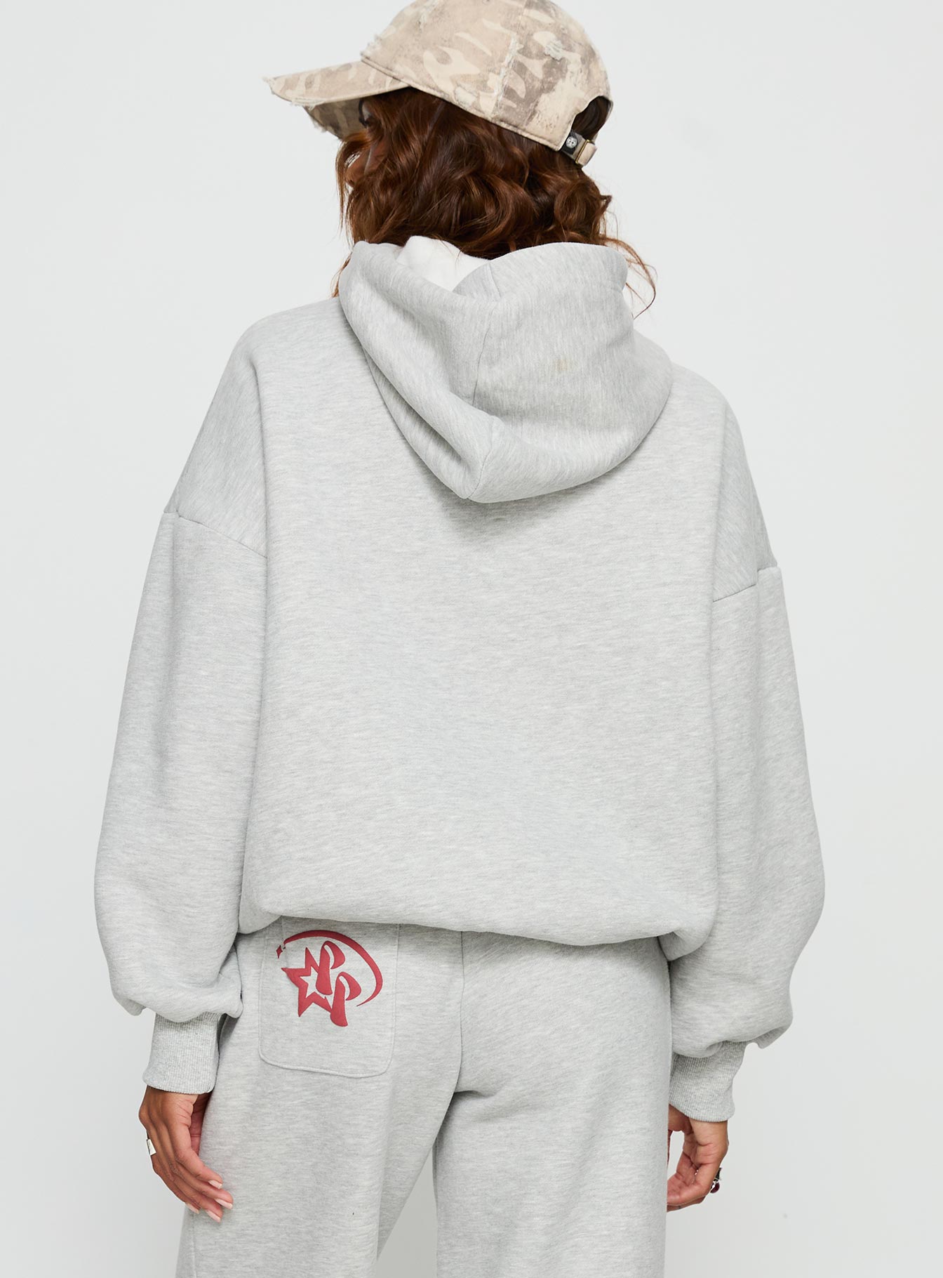 Princess Polly Stargirl Hoodie Grey Marle - Image 5