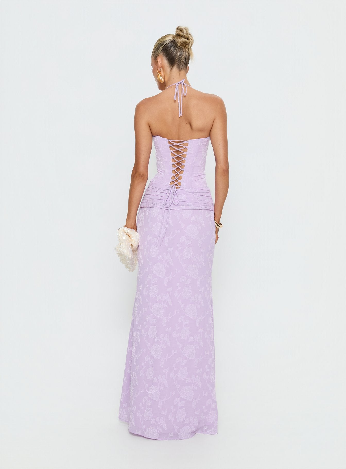 Love From Portofino Corset Maxi Dress Lilac - Image 5