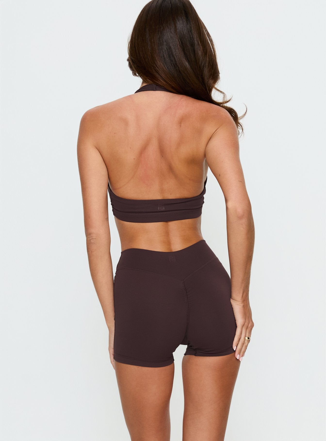 Final Form Active 4" Invisible Scrunch Shorts Brown - Image 5