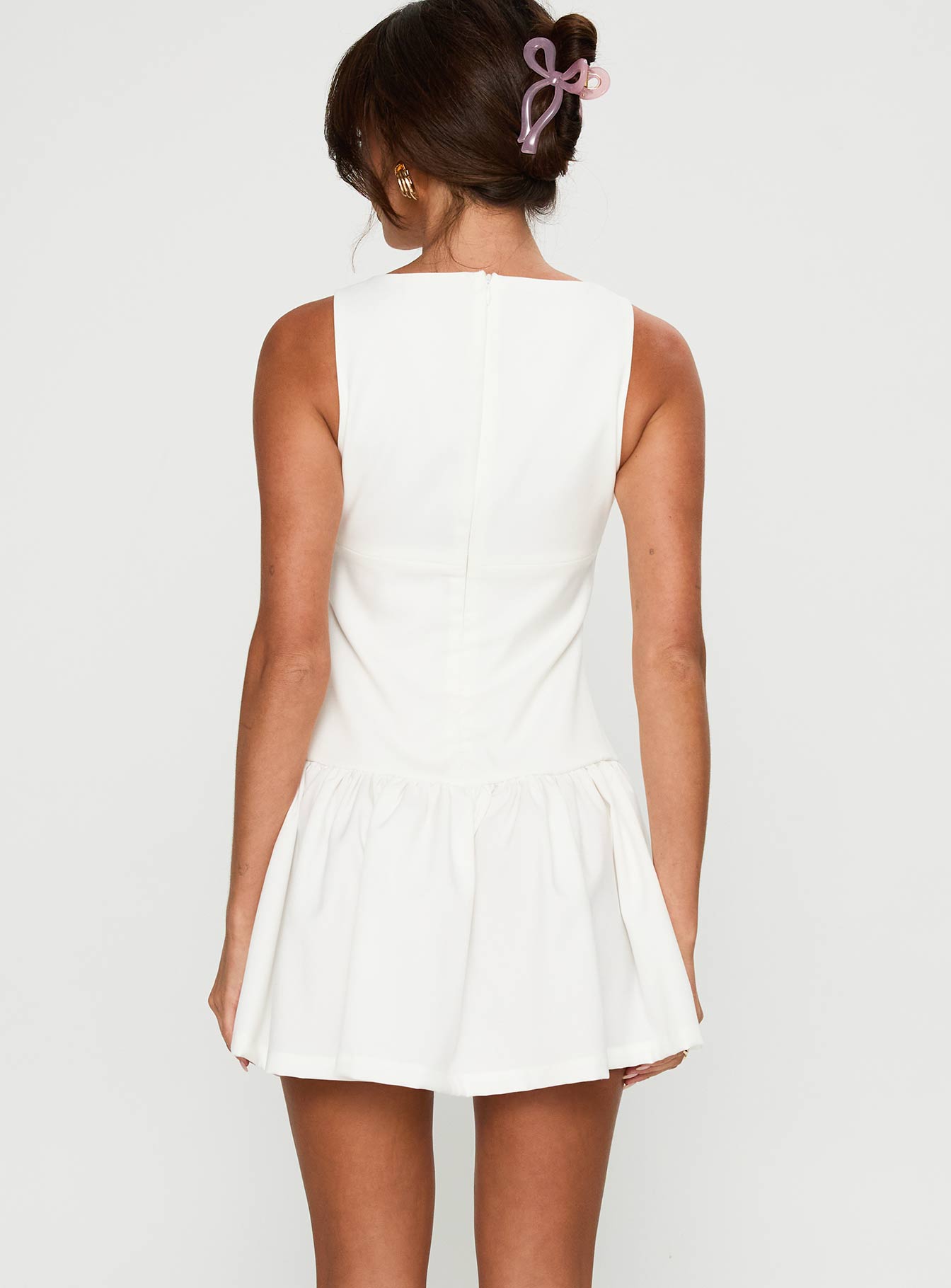 Milienne Mini Dress White - Image 5