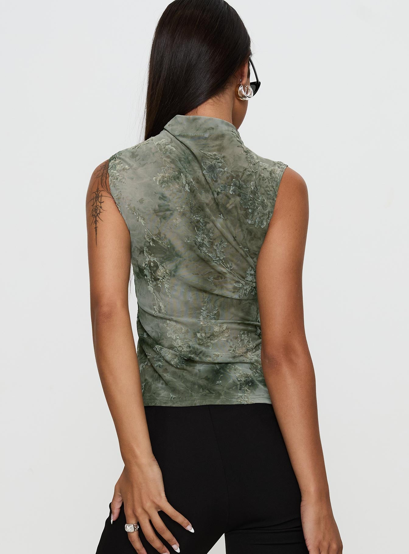 Nights All Alone High Neck Top Multi - Image 5