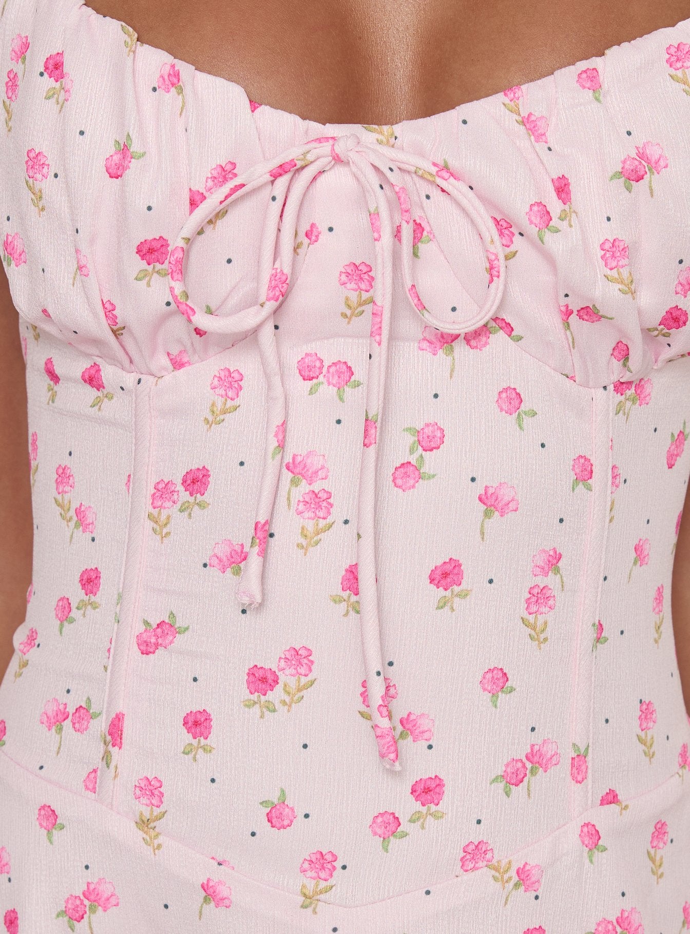 Members Only Maxi Dress Soft Pink Floral - Image 5