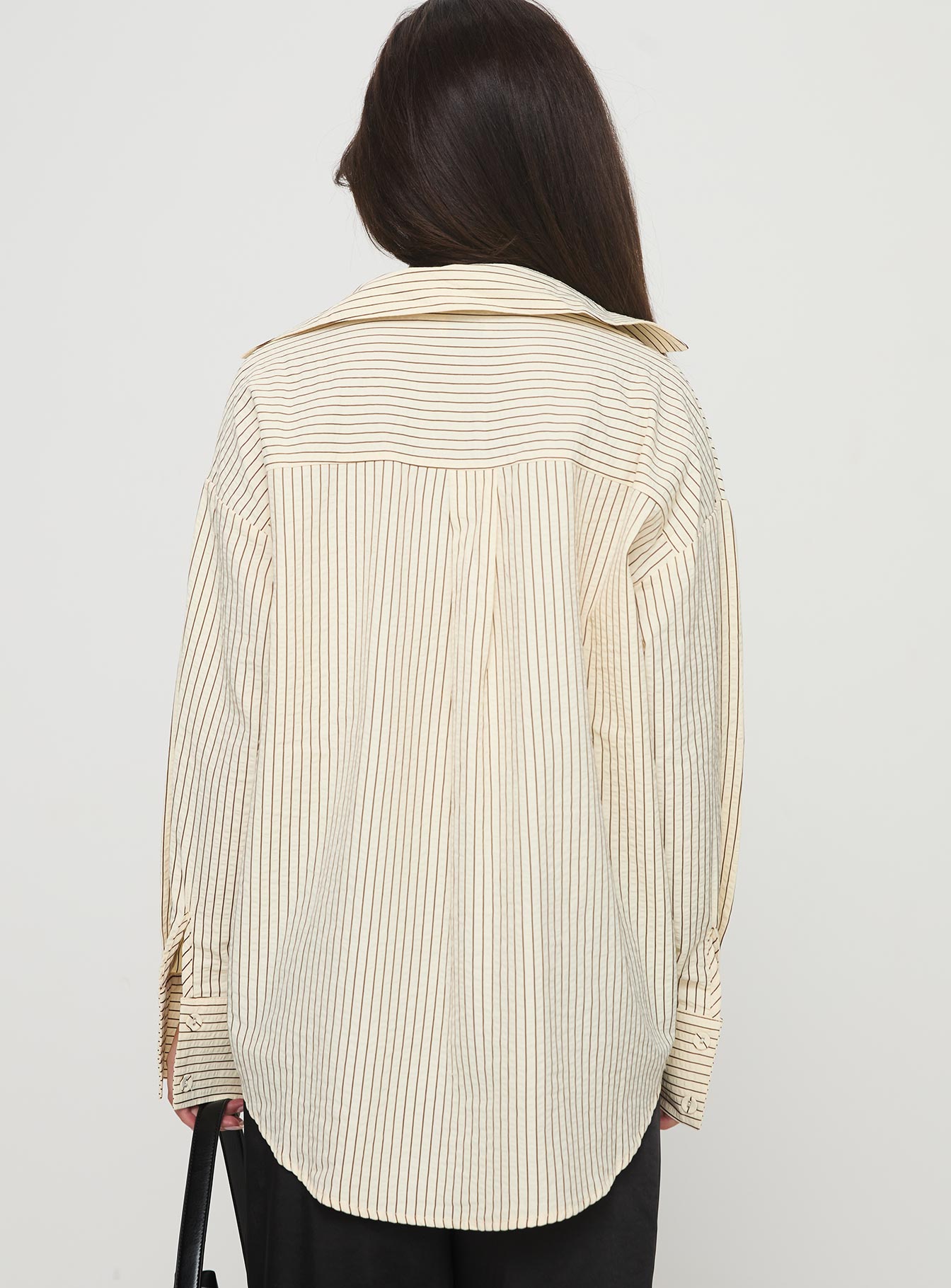 Mallin Shirt Cream/Brown Stripe - Image 5