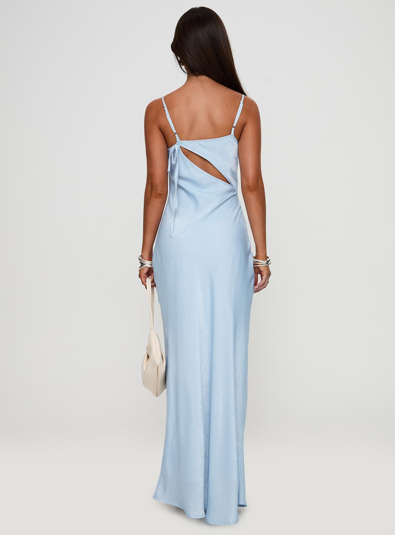 Linger Bias Cut Maxi Dress Blue - Image 5
