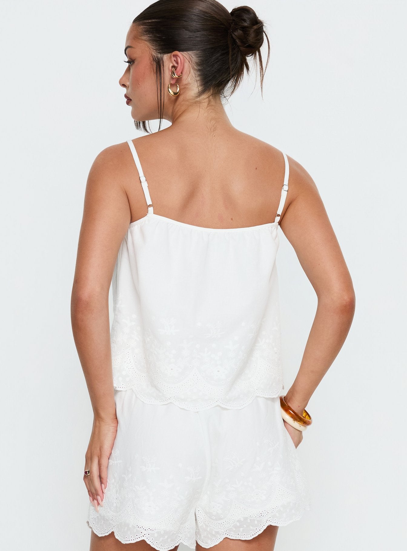 Madison Avenue Embroidered Detail Top White - Image 5