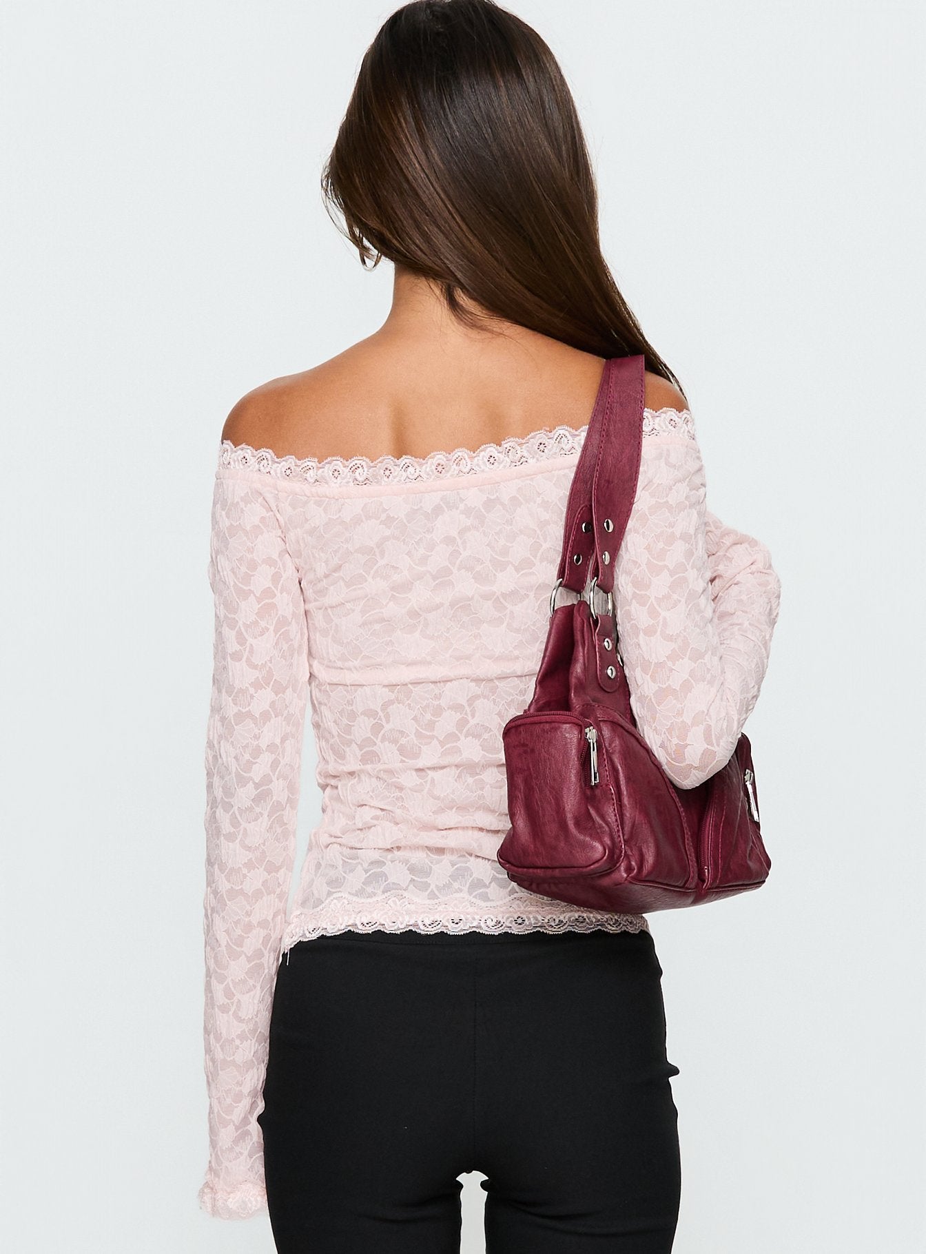 Mochapella Off The Shoulder Top Soft Pink - Image 5
