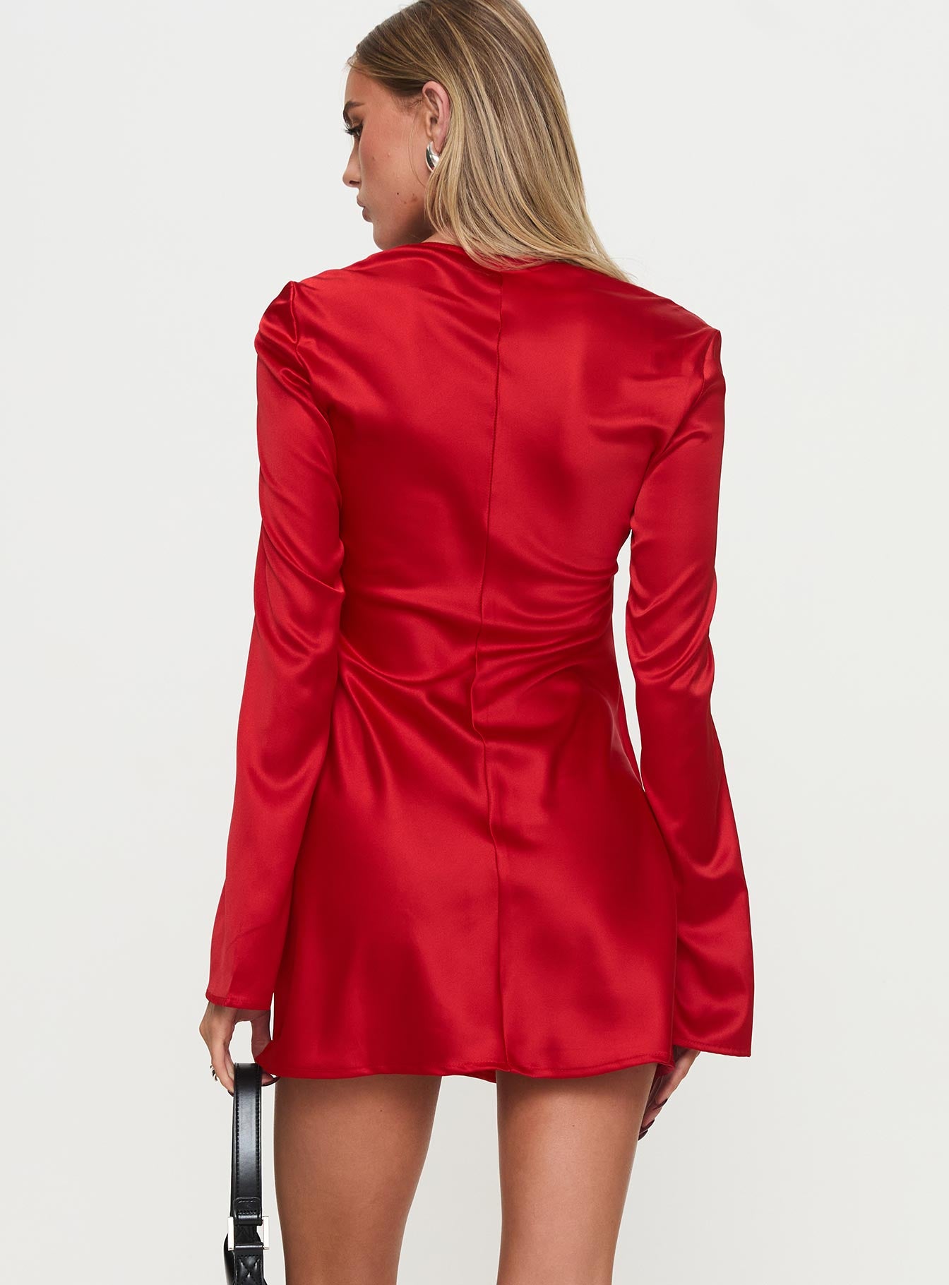 Phillipa Long Sleeve Mini Dress Red - Image 5