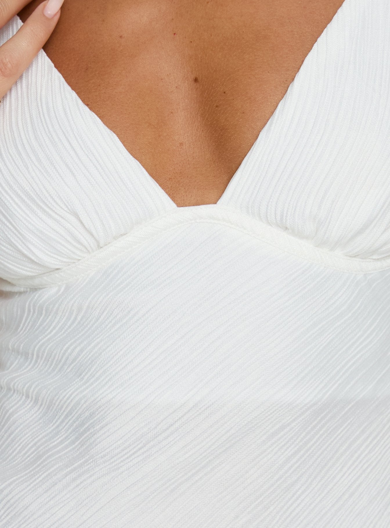 Makaia Balconette Mini Dress White - Image 6