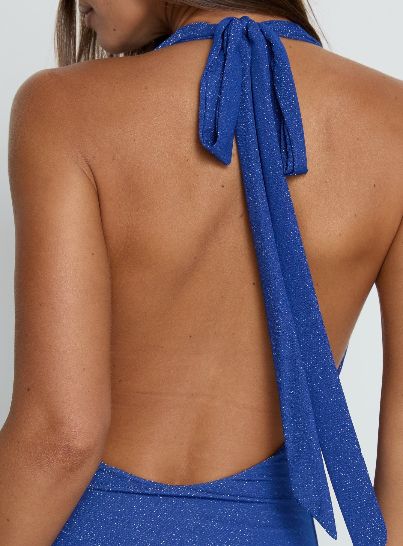 Jazminah Halter Cowl Neck Maxi Dress Royal Blue - Image 6