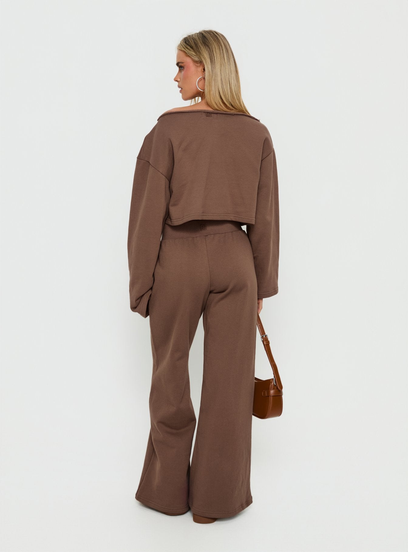 Peaks Flared Track Pants Cocoa - Image 5