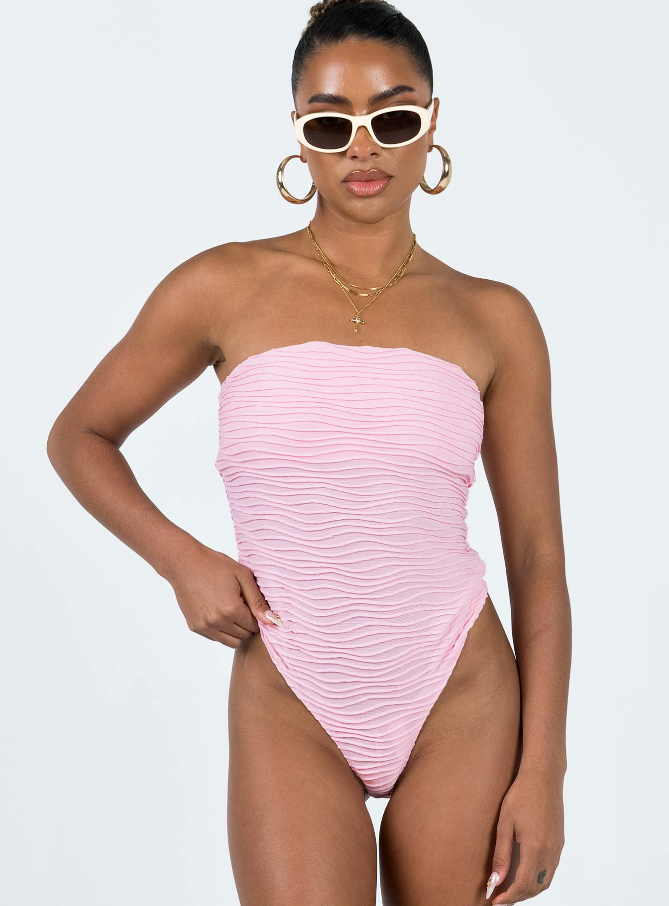 Makena Strapless Bodysuit Pink - Image 6