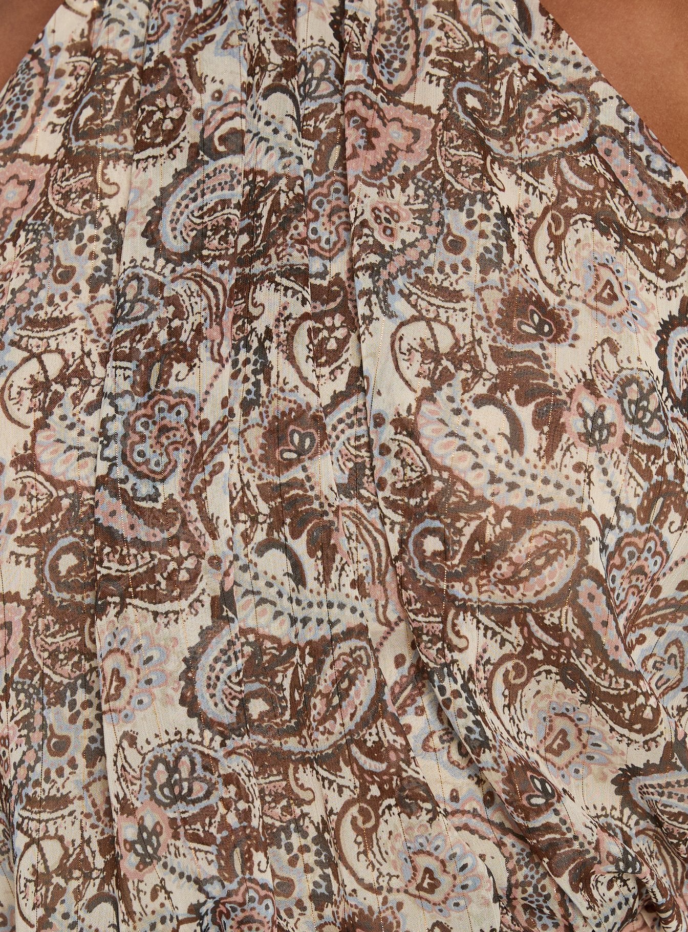 Faythe High Neck Tie Top Paisley - Image 5