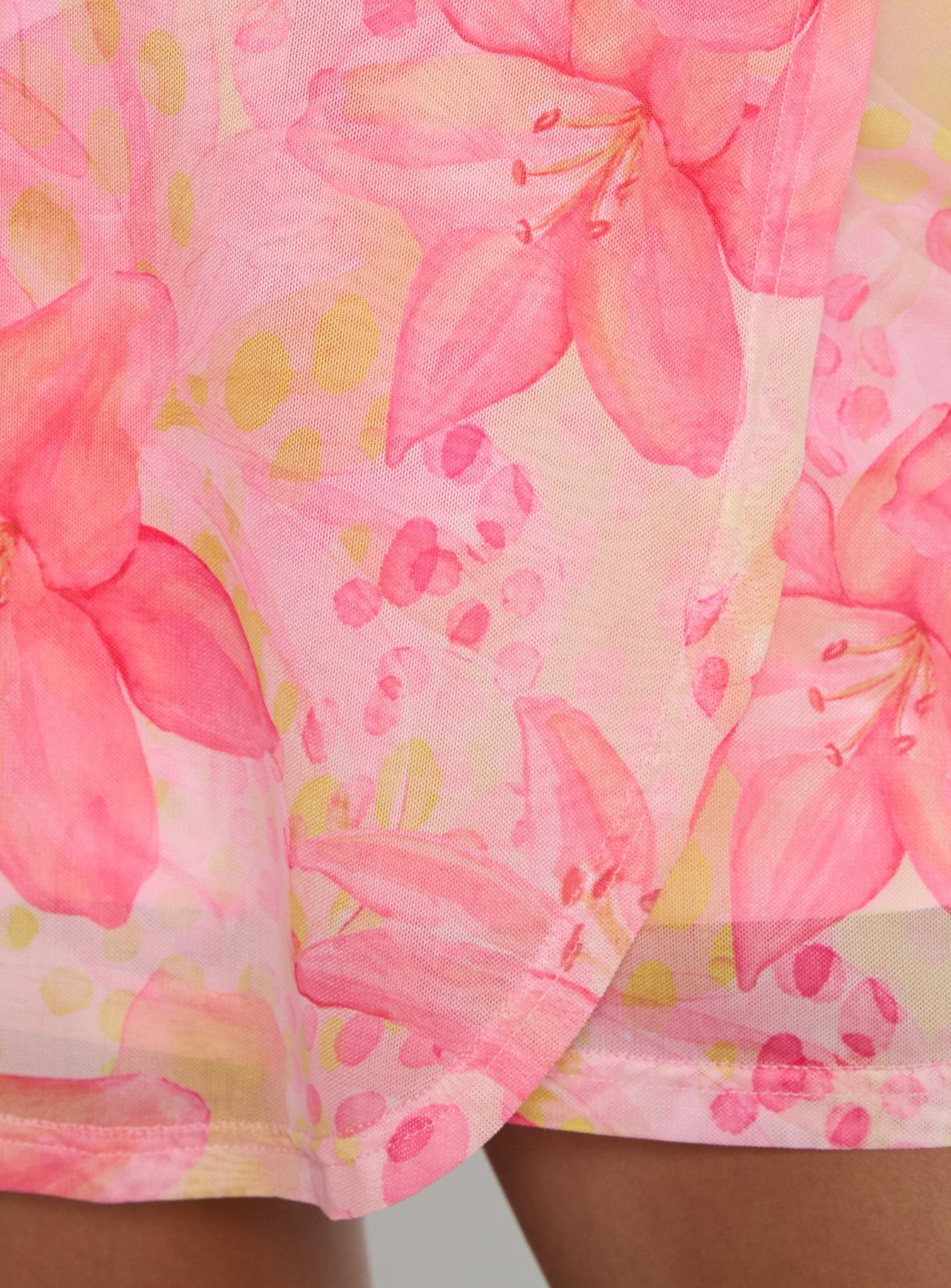 Let Go V Neck Mini Dress Multi Floral - Image 6