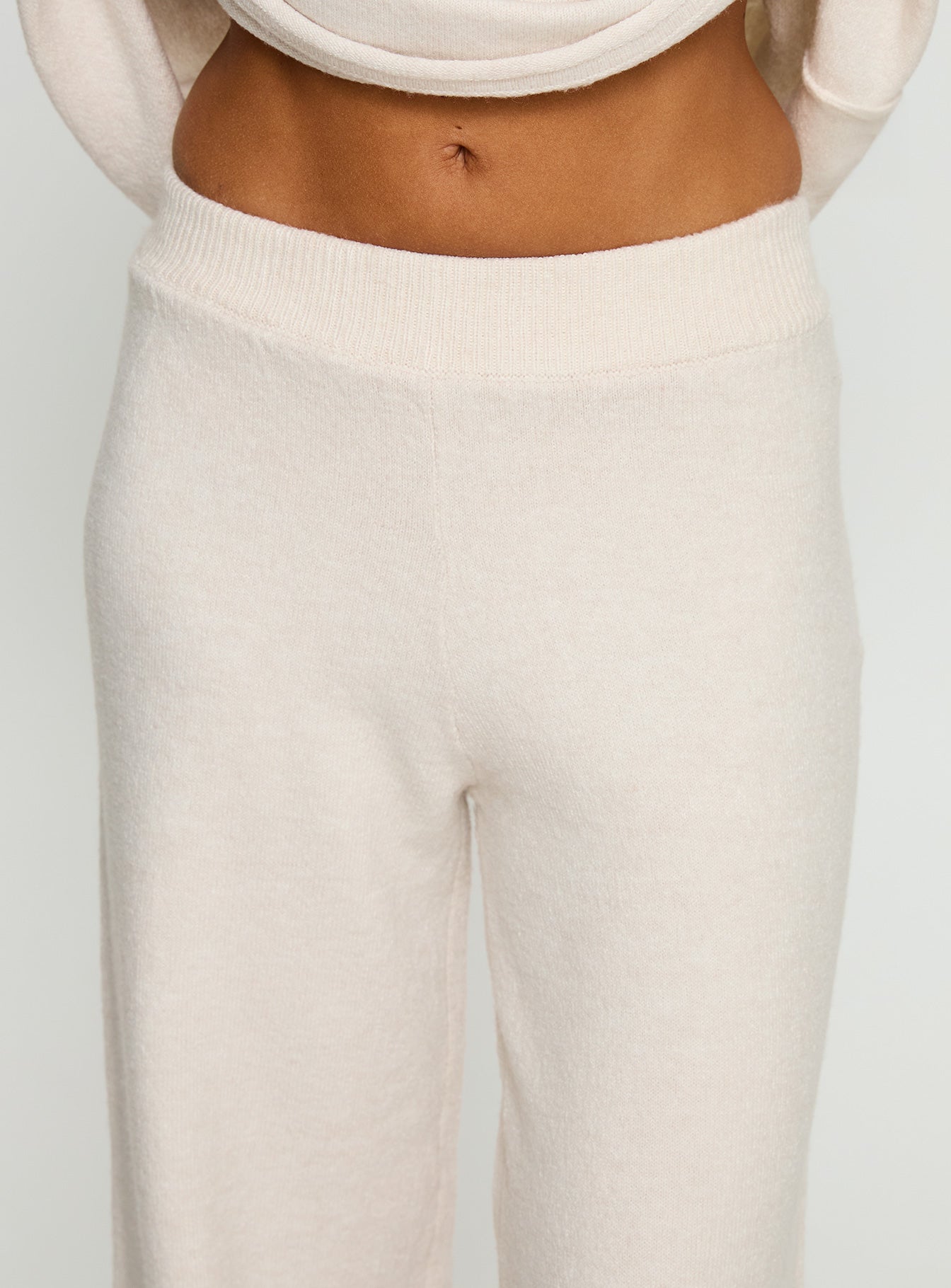 Bekki Wide Leg Knit Pant Oat - Image 6