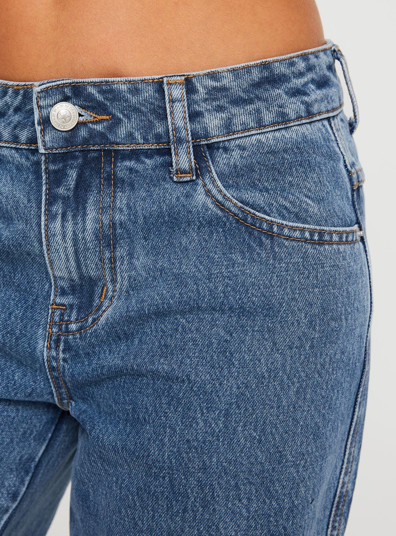 Jankins Low Rise Straight Leg Jeans Mid Wash - Image 8