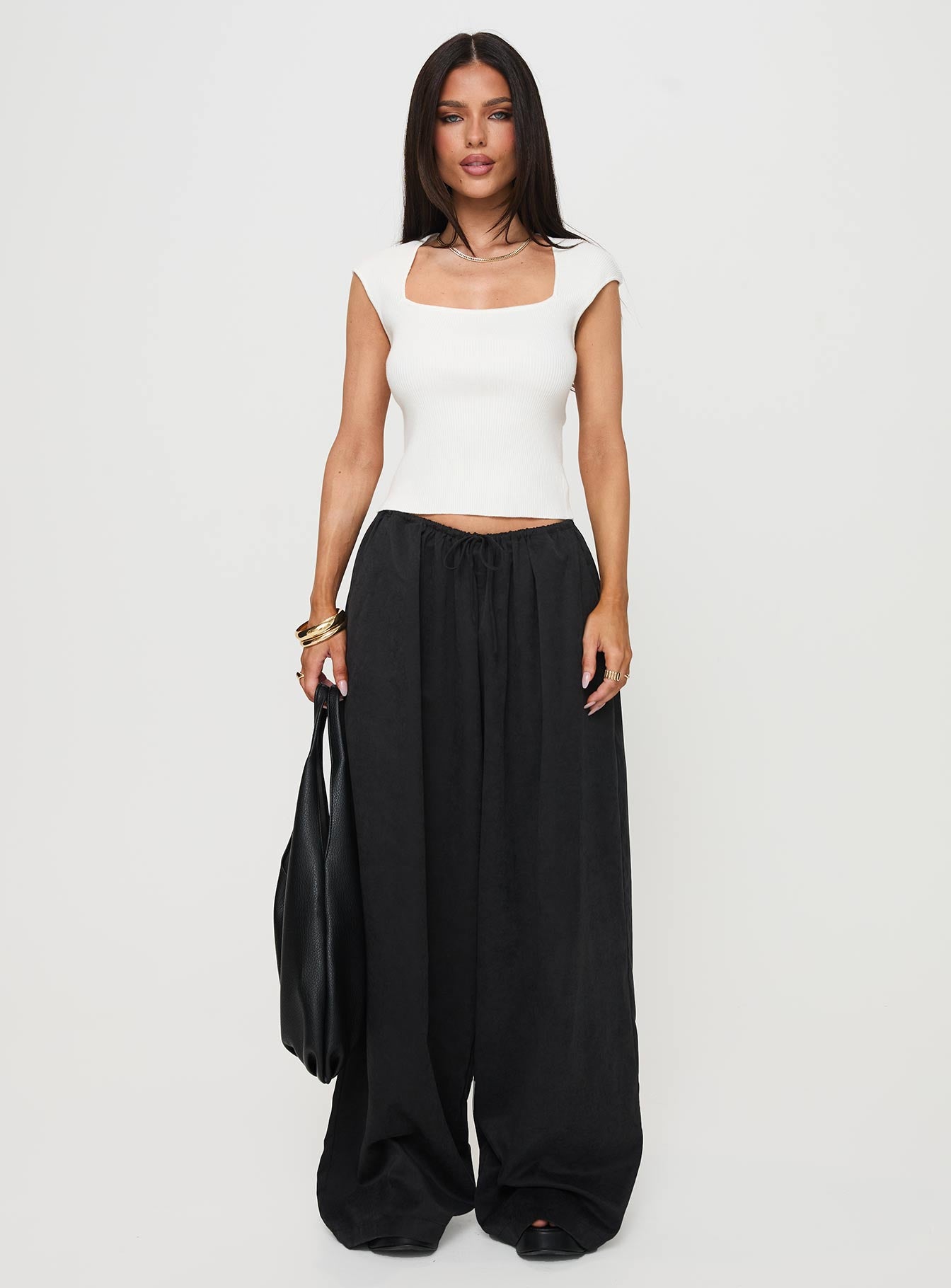 Bungala Oversized Relaxed Pants Black Petite - Image 7
