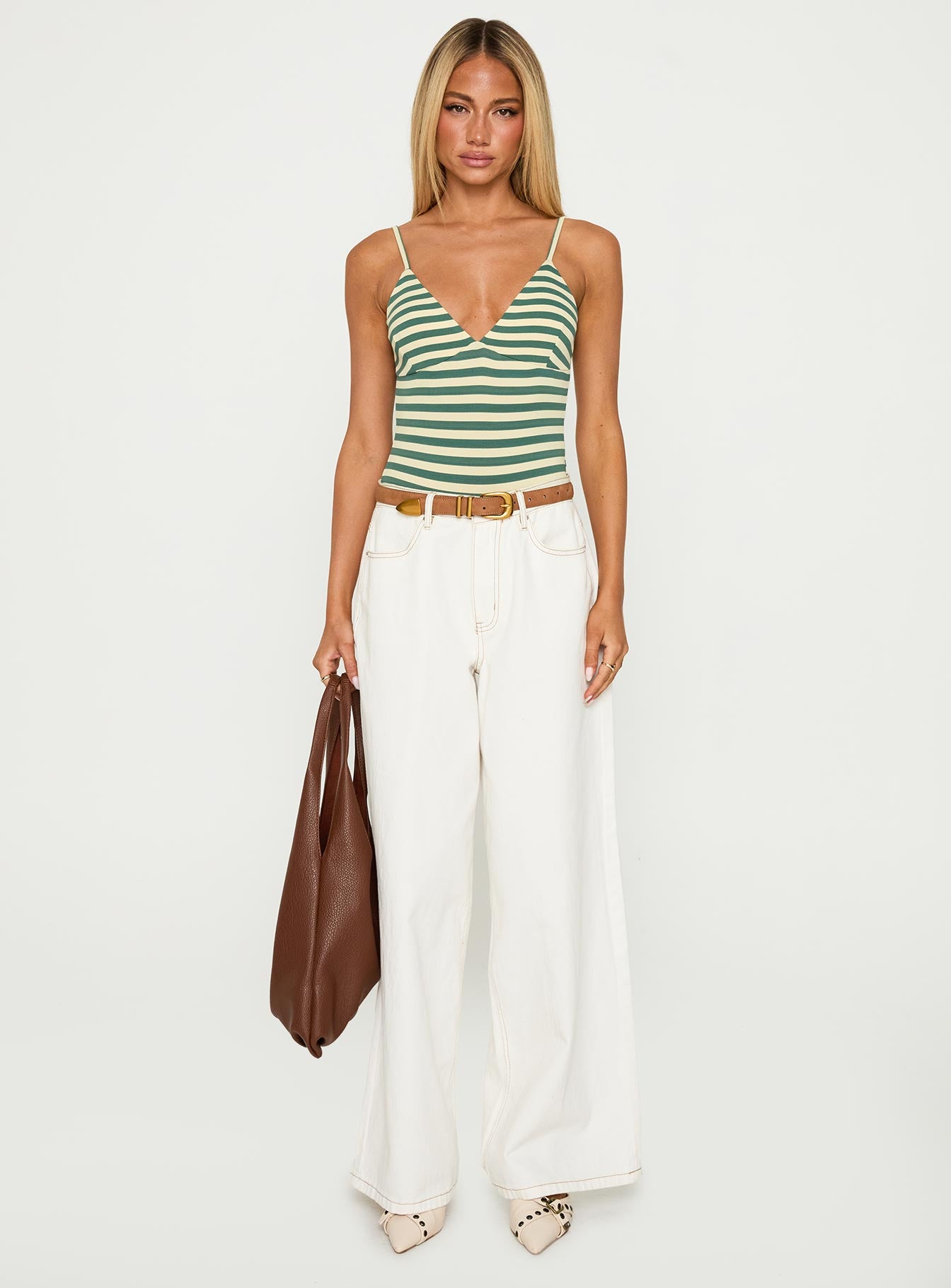 Like A Daydream Bodysuit Green / Cream - Image 7
