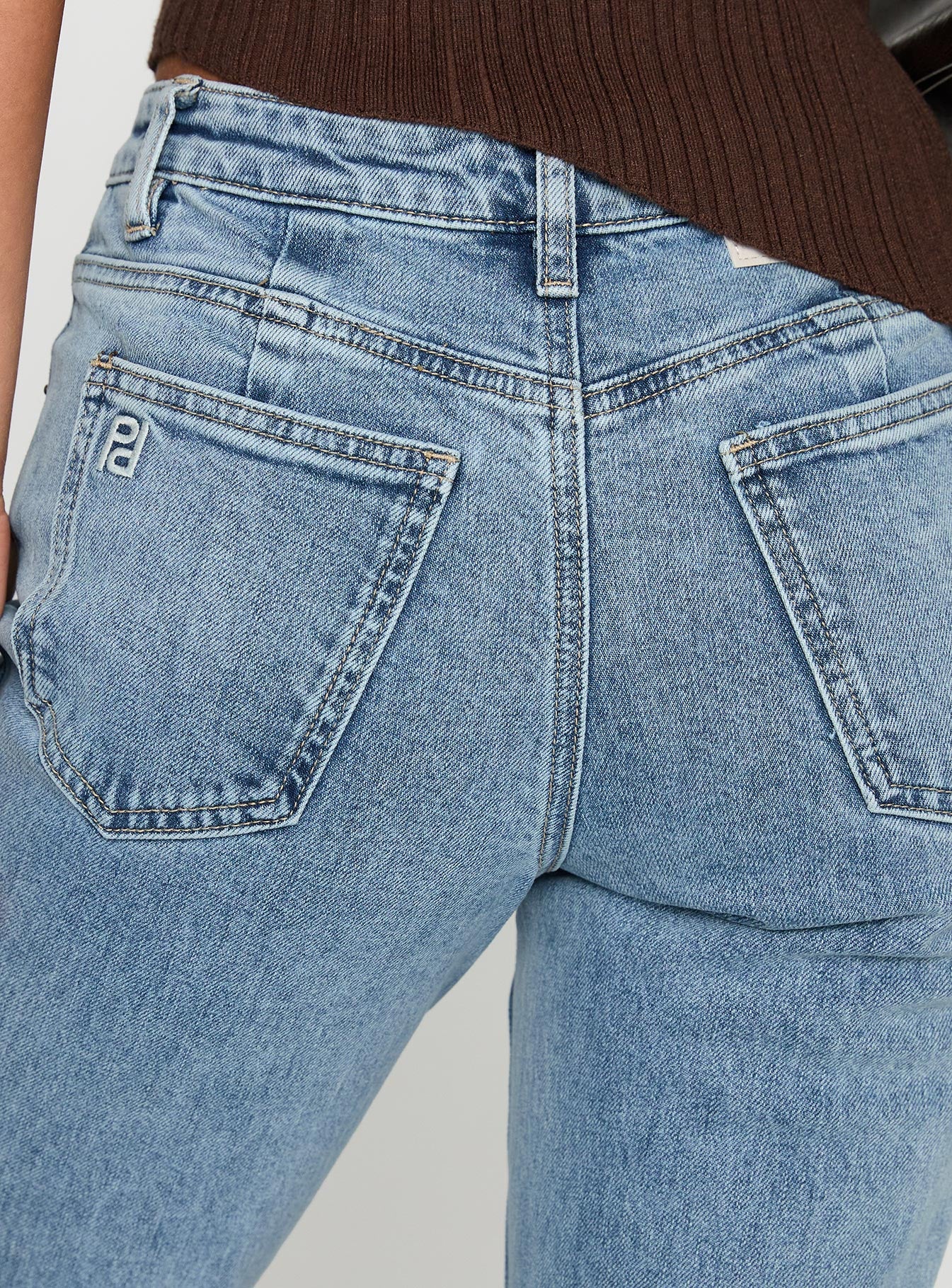 Magic Mirror Mid Rise Bootleg Jeans Ice Wash - Image 7