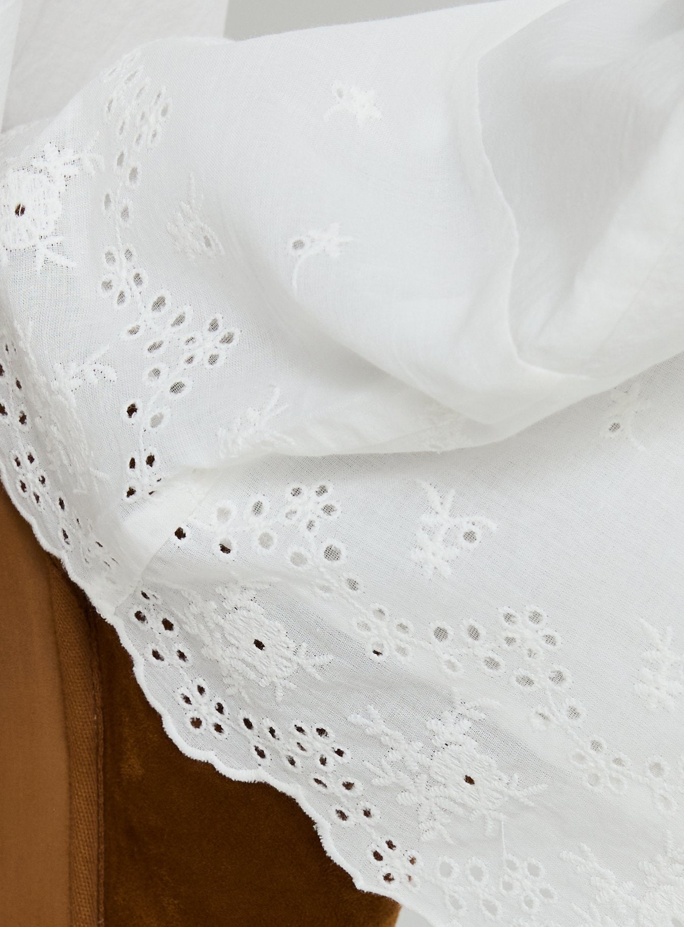Kissed Chaos Broderie Anglais Tie Waist Pants White - Image 7