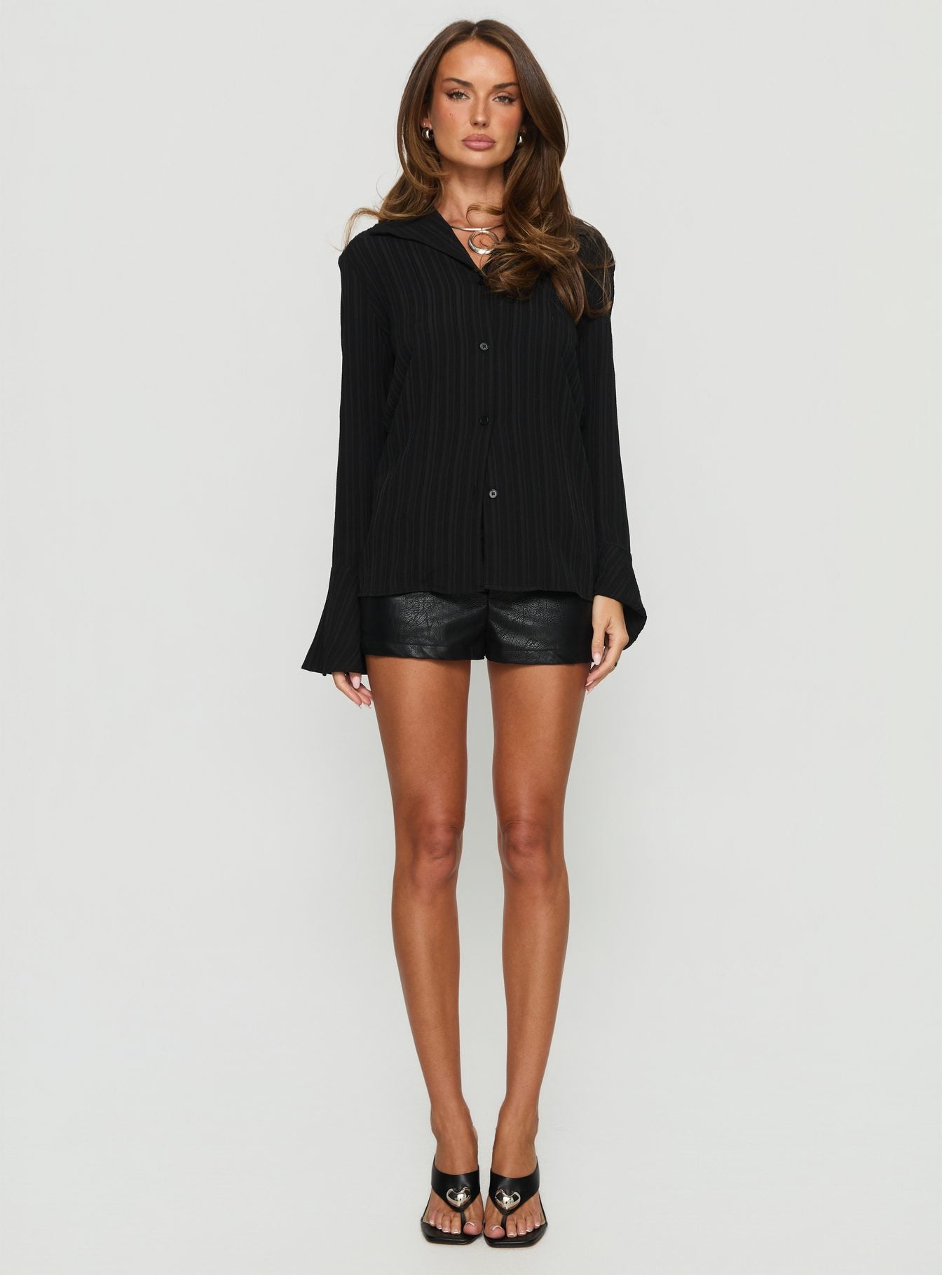 Beatris Long Sleeve Top Black - Image 6