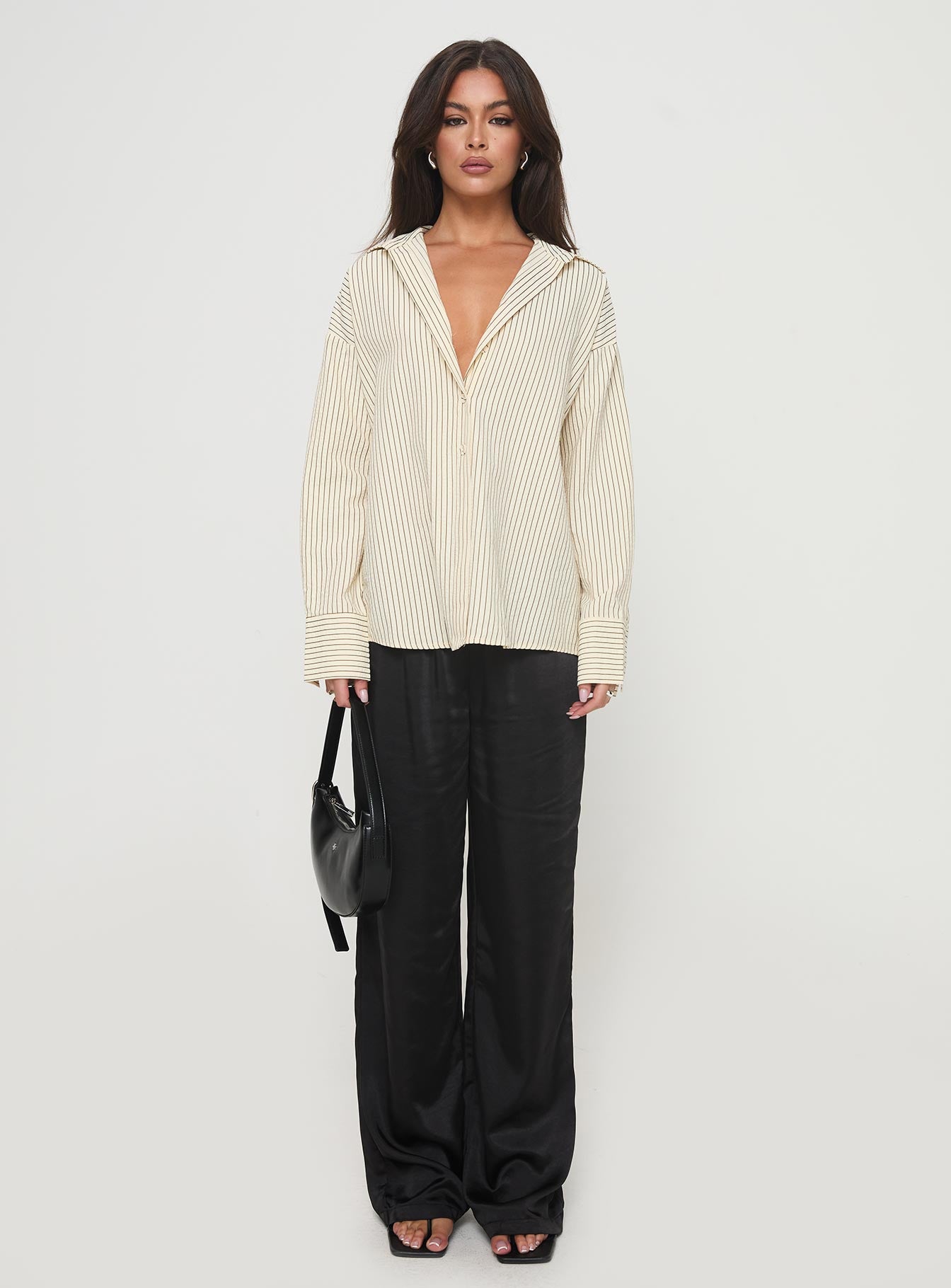 Mallin Shirt Cream/Brown Stripe - Image 7