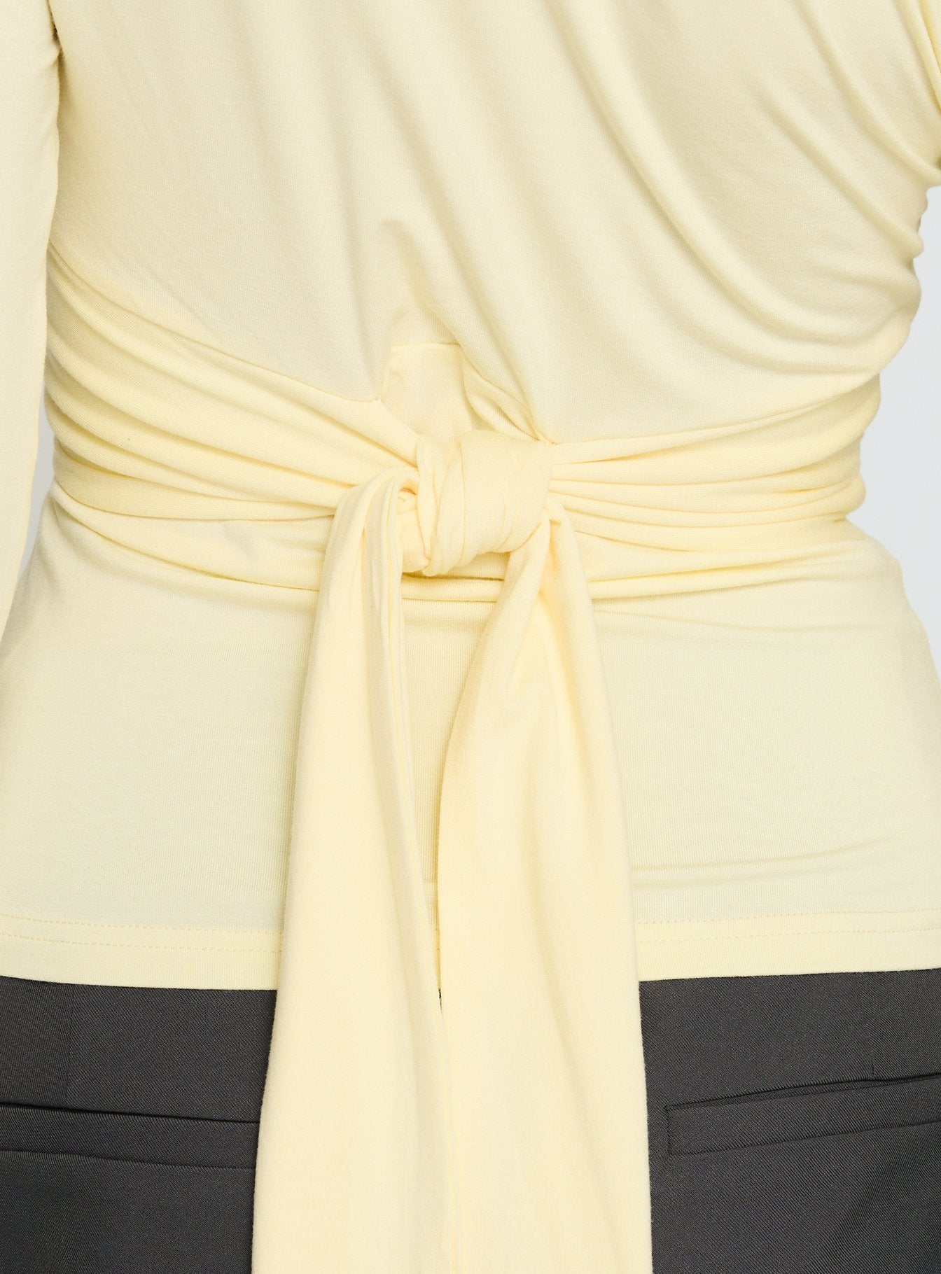 Madelon Long Sleeve Wrap Top Butter - Image 7