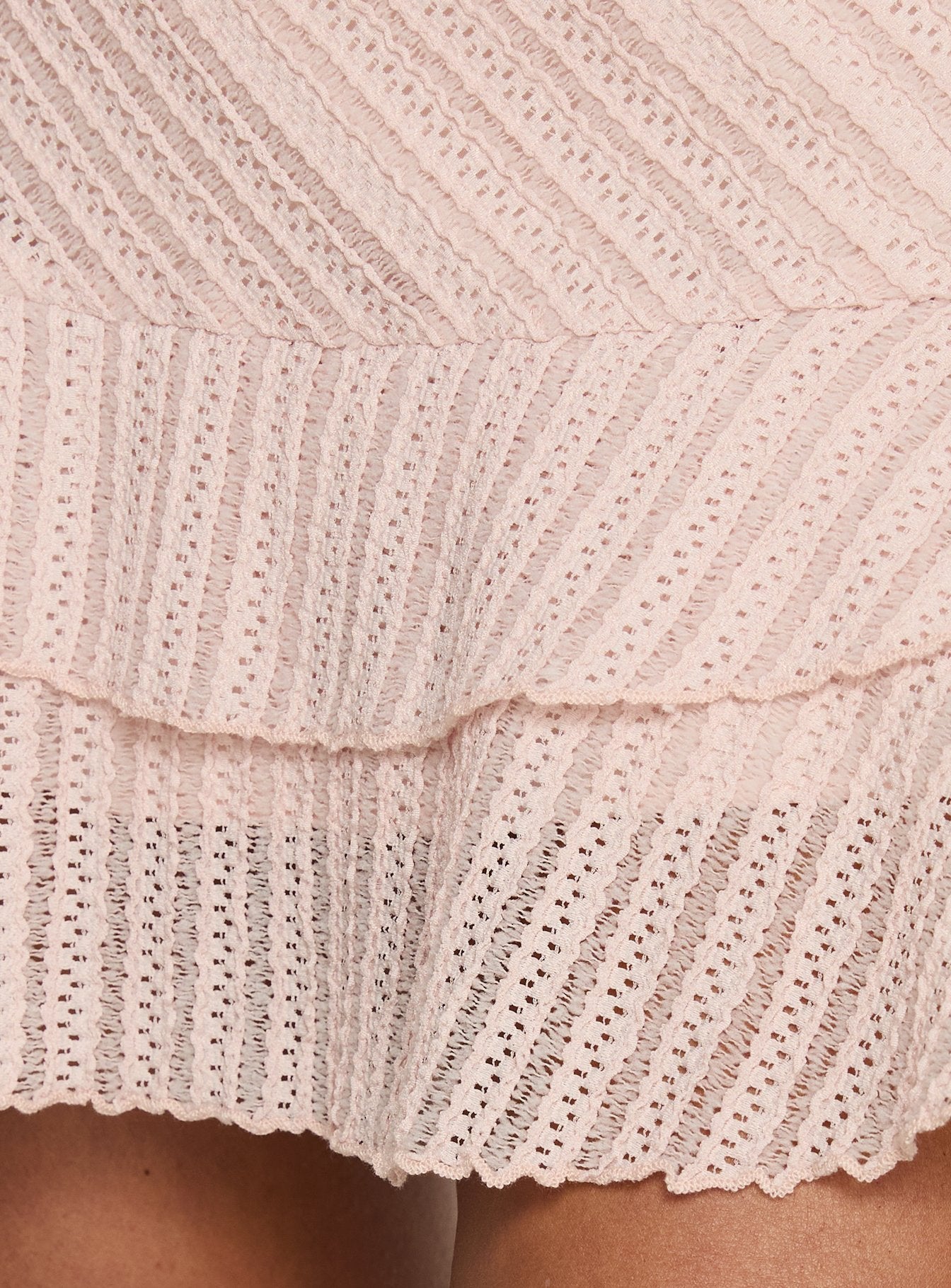 Miravelle Halter Frill Mini Dress Light Pink - Image 6