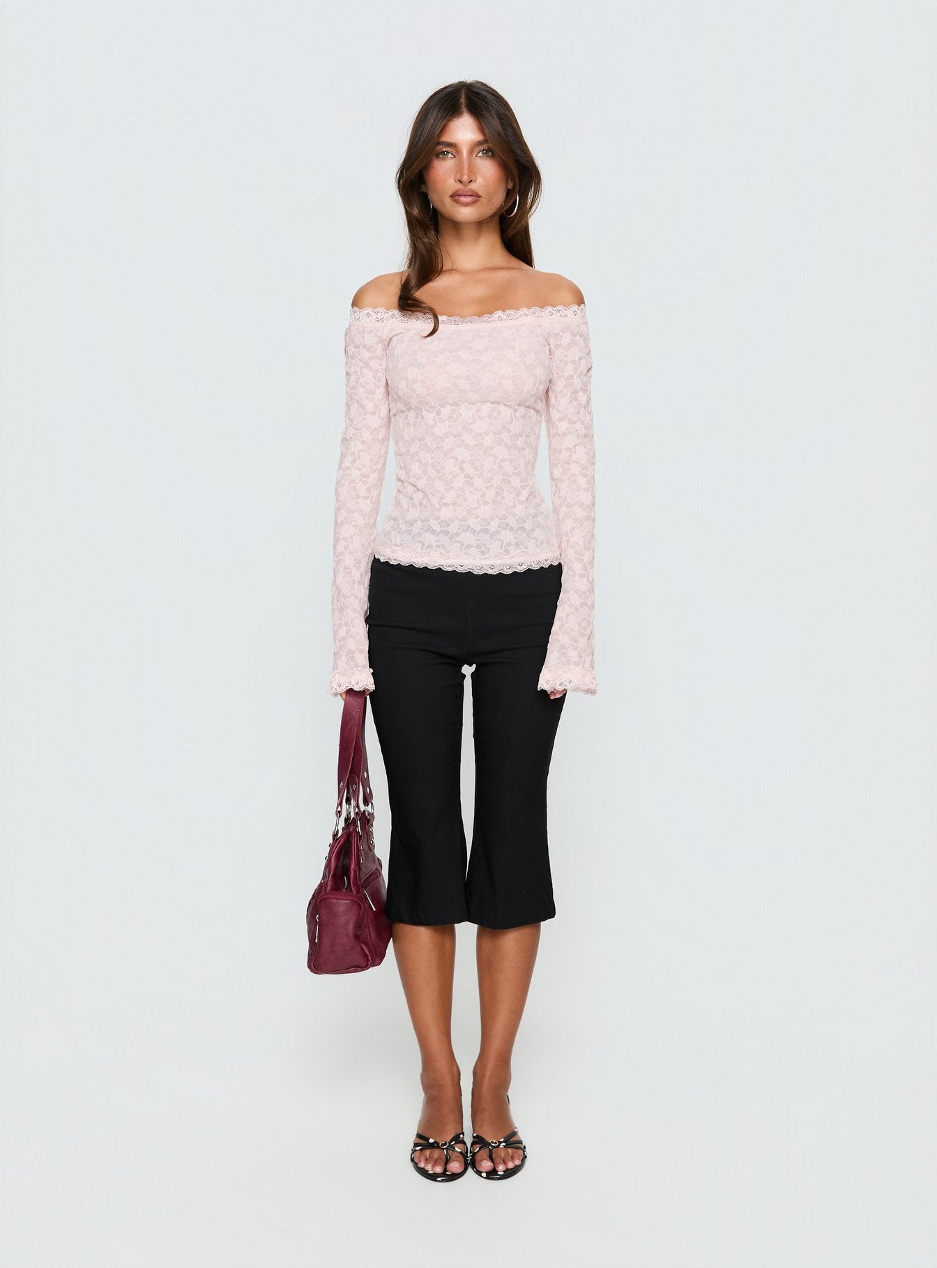 Mochapella Off The Shoulder Top Soft Pink - Image 7