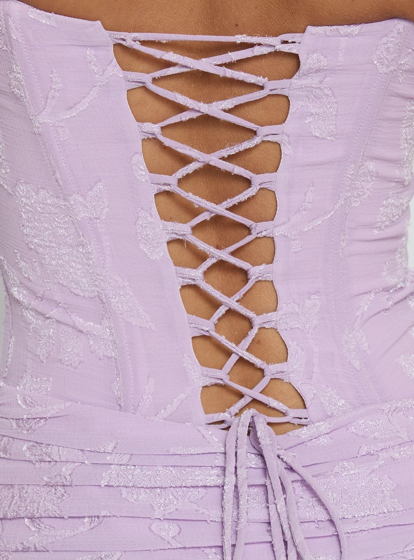 Love From Portofino Corset Maxi Dress Lilac - Image 8