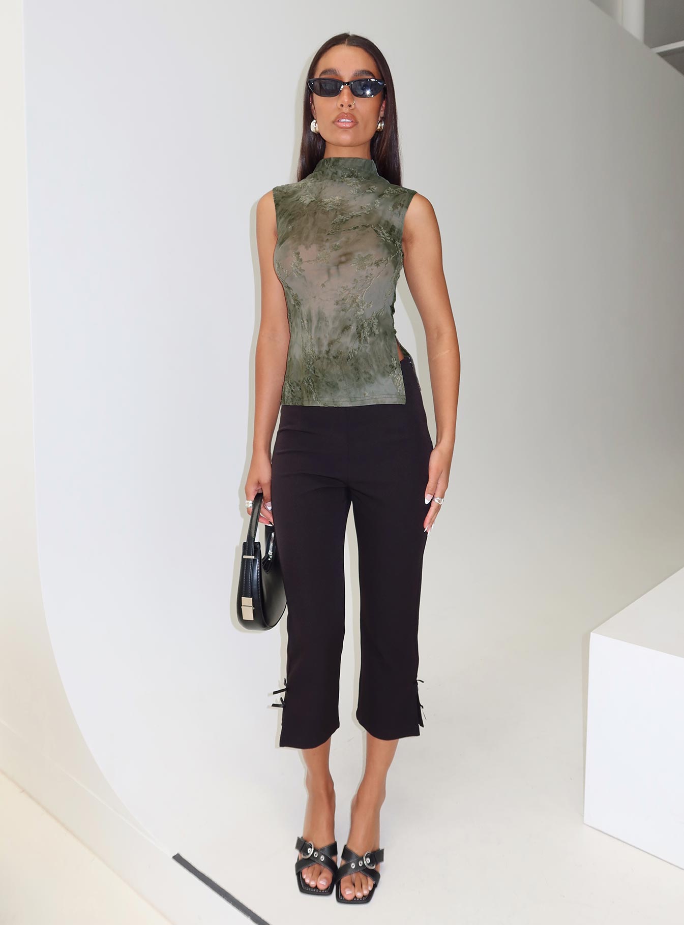 Nights All Alone High Neck Top Multi - Image 8