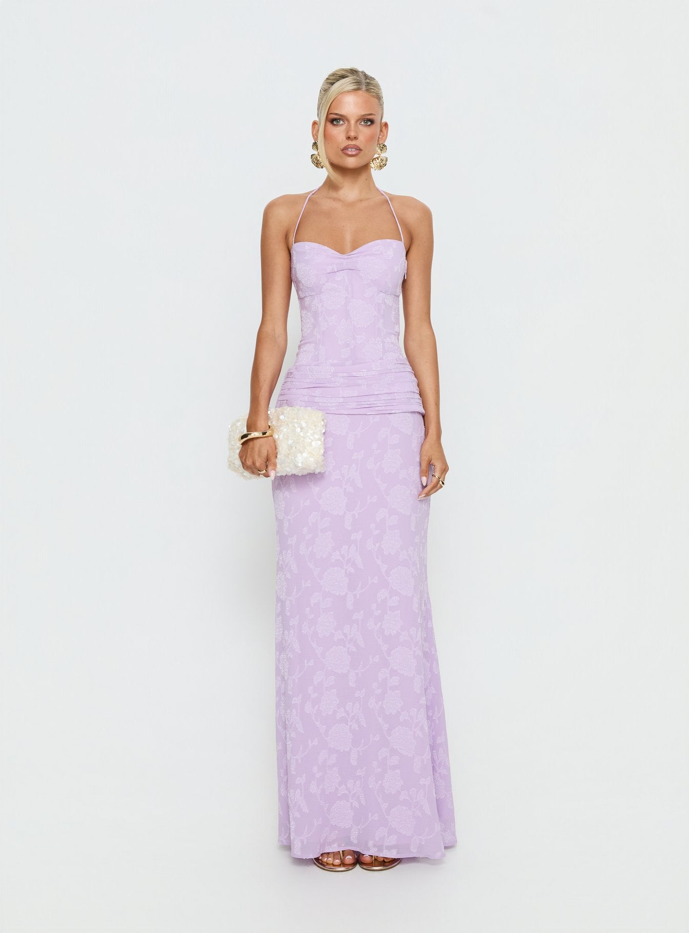 Love From Portofino Corset Maxi Dress Lilac - Image 9