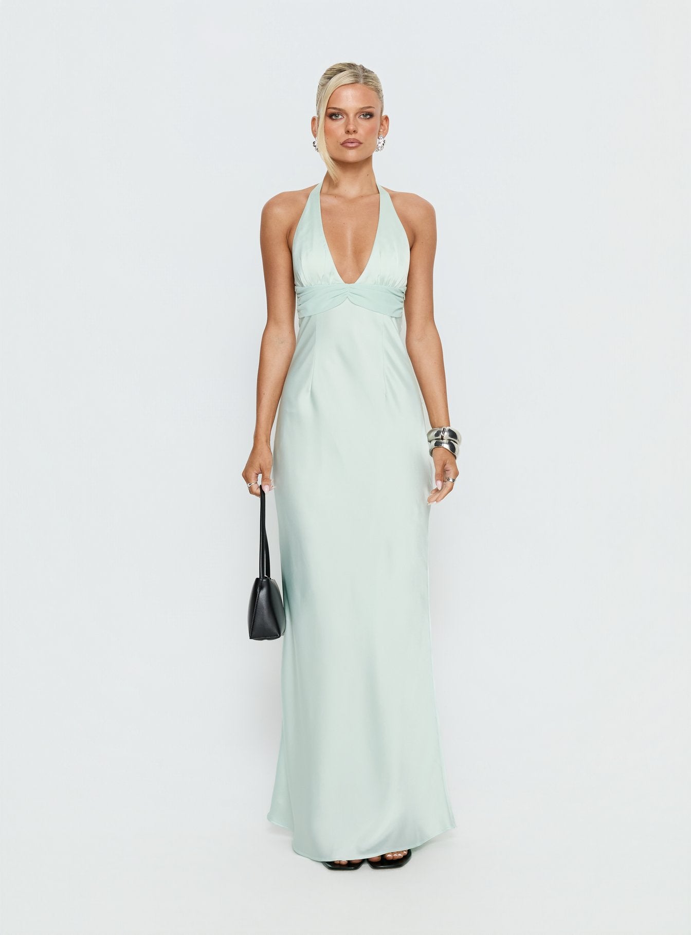 Odyssa Halter Maxi Dress Mint Green - Image 9