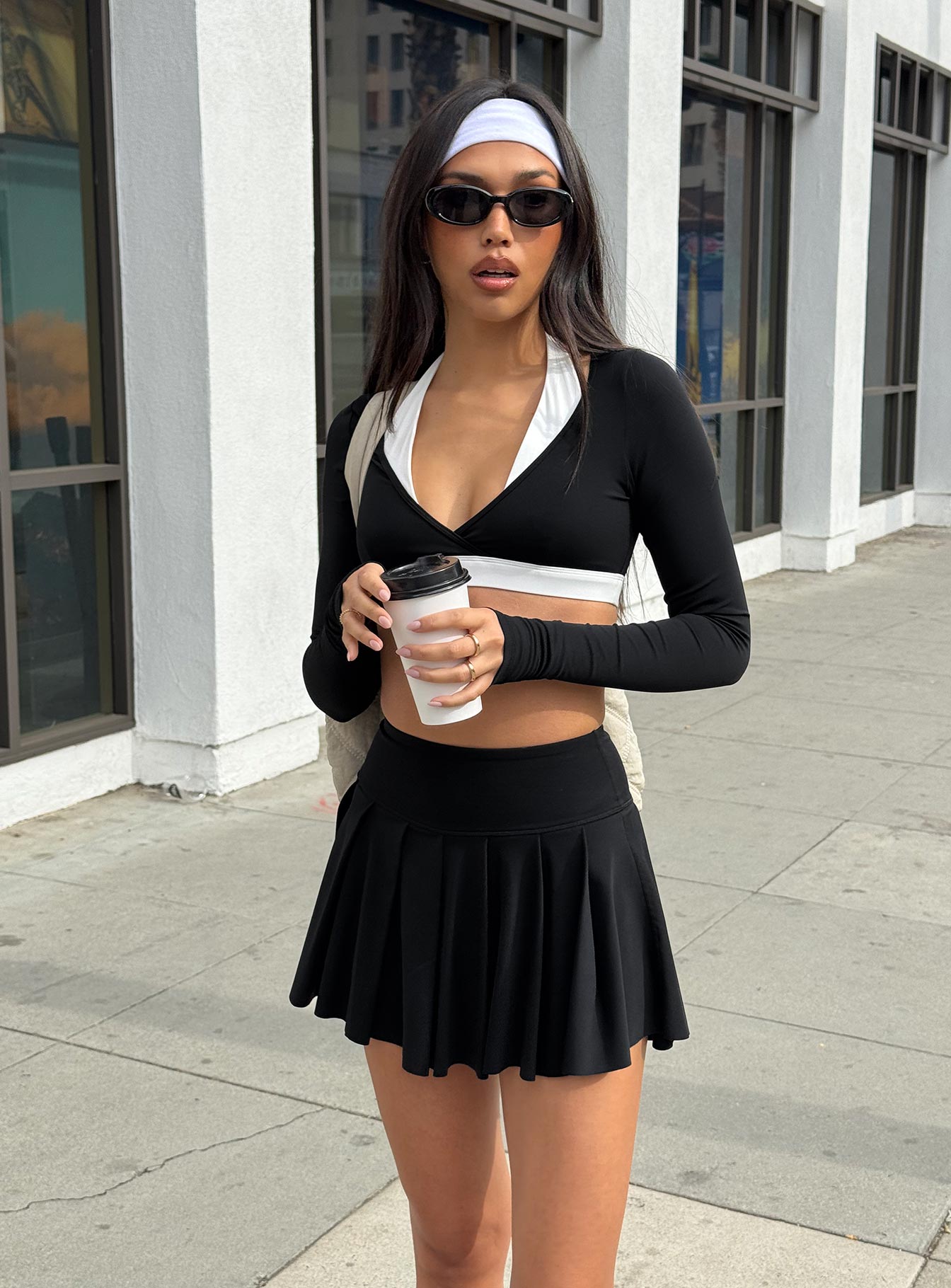 Dynamic Pleat Active Skort Black - Image 10