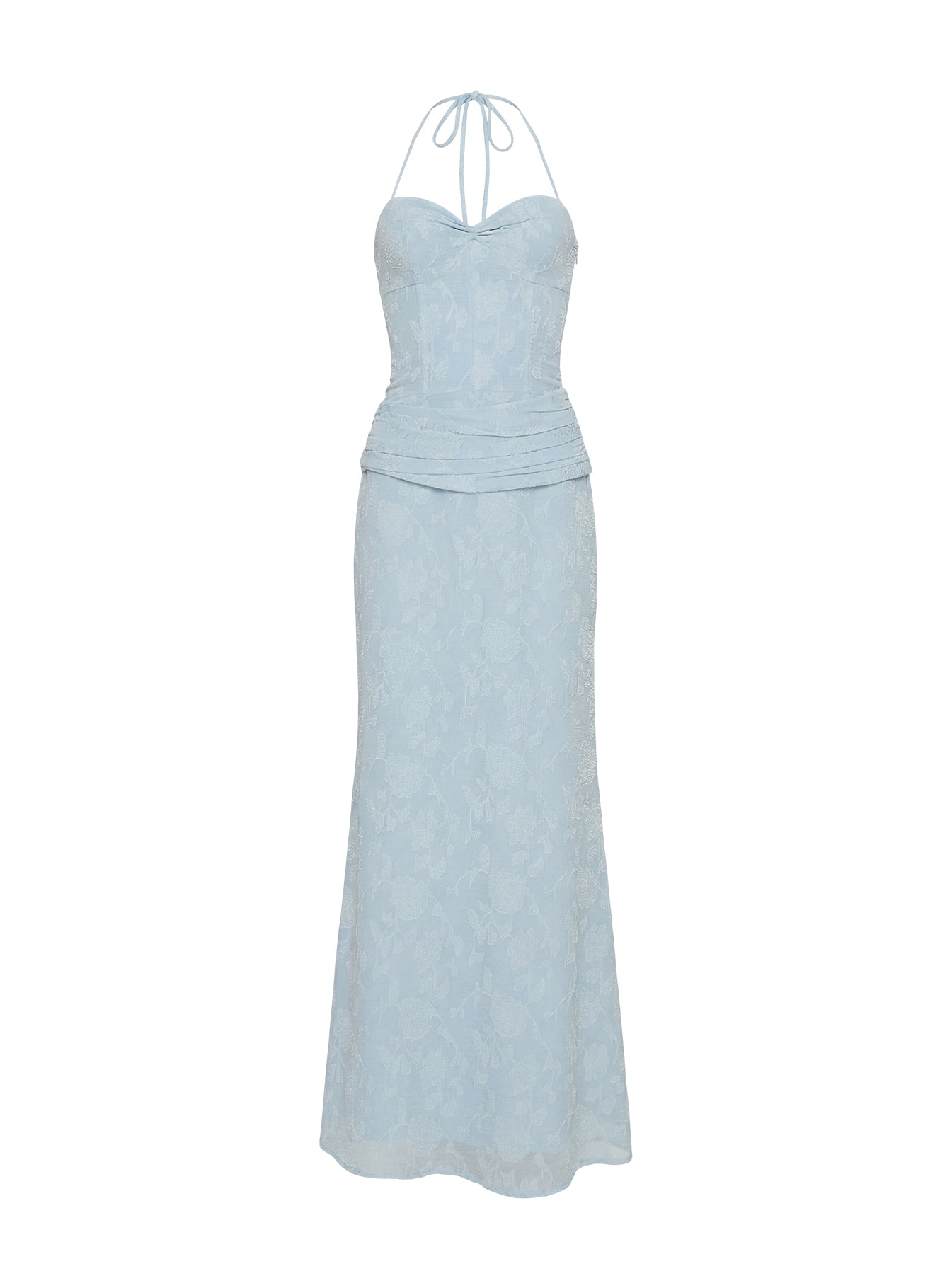 Love From Portofino Corset Maxi Dress Blue - Image 9