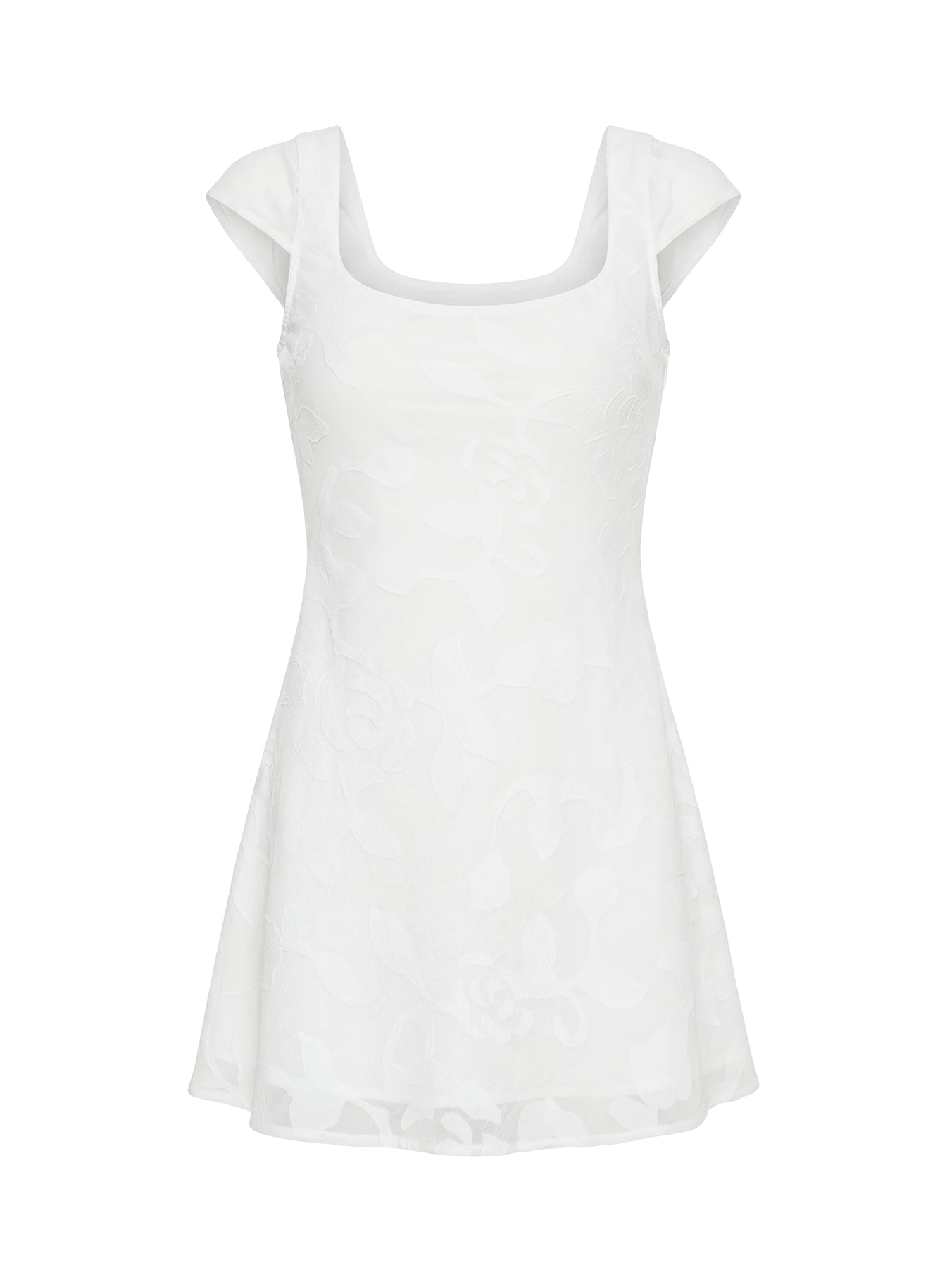Lucienna Mini Dress White Floral - Image 8