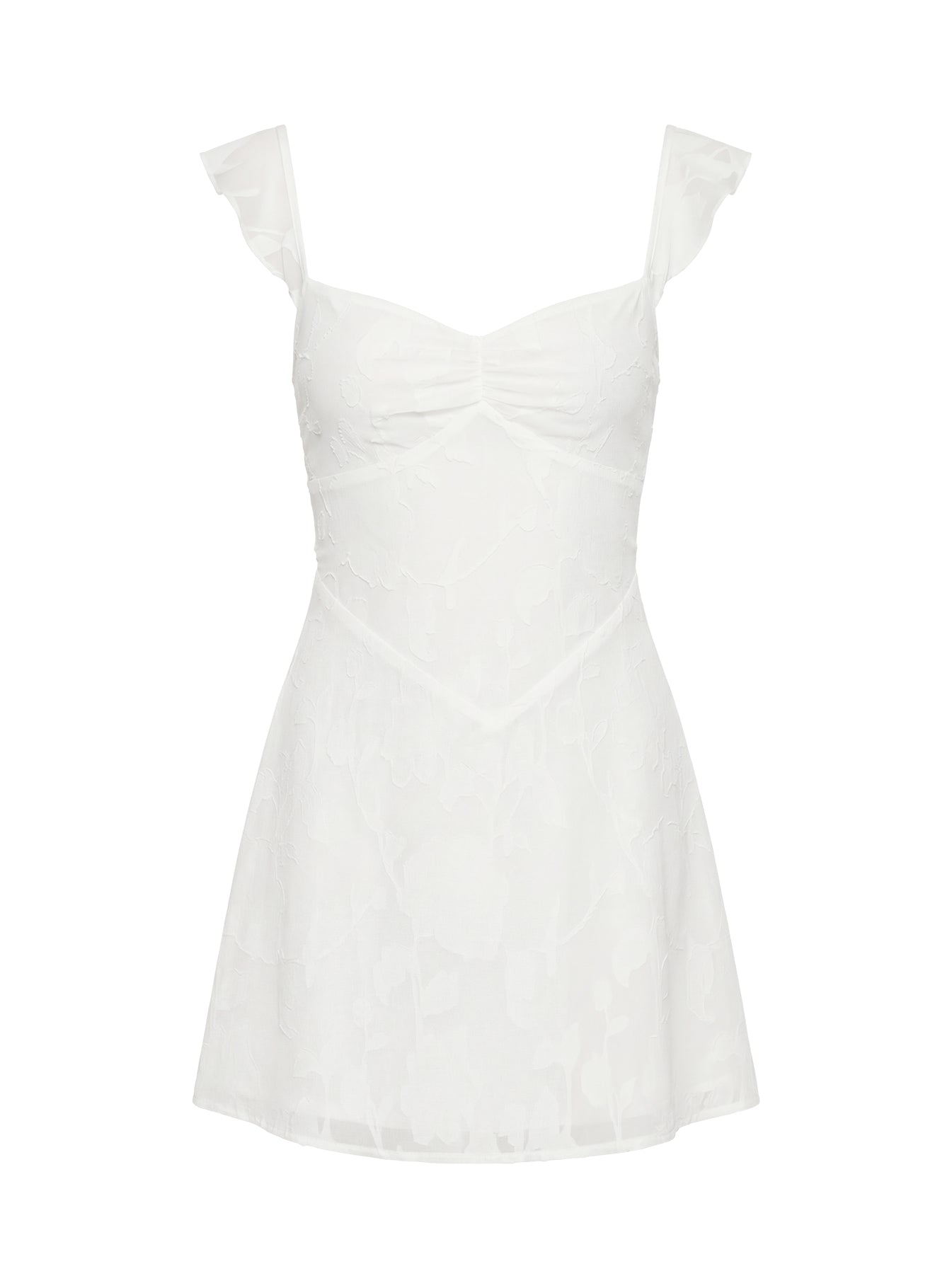 Past And Present Burnout Tie Back Mini Dress White - Image 10