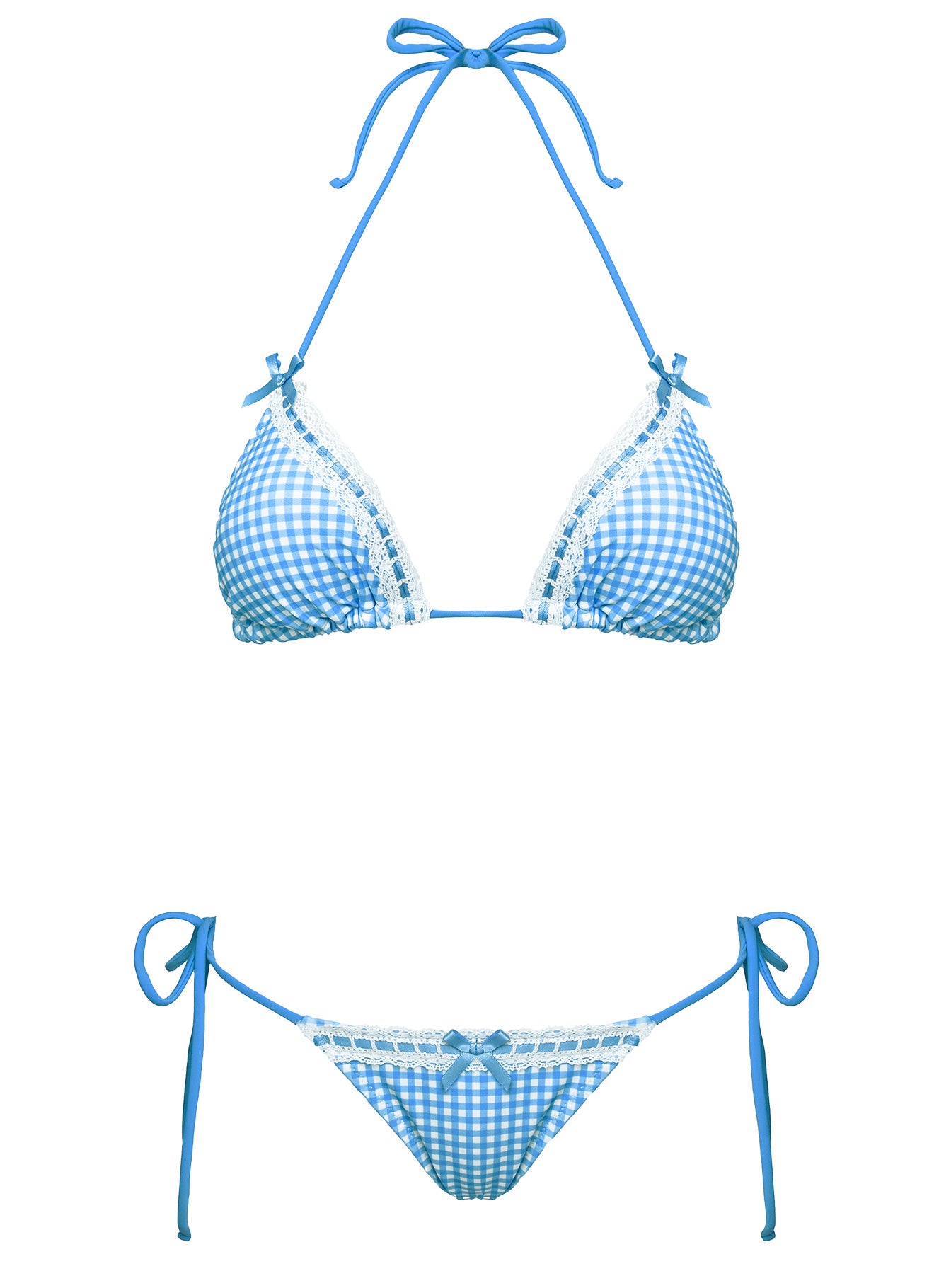 Crispy Bikini Bottoms Blue Gingham - Image 5