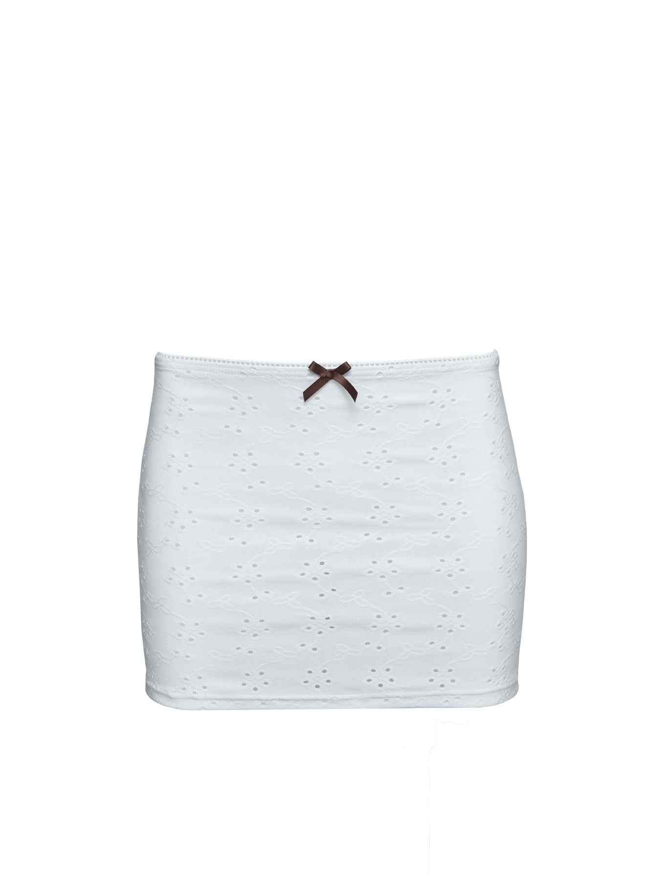 Lucky Bay Anglaise Swim Mini Skirt White - Image 4