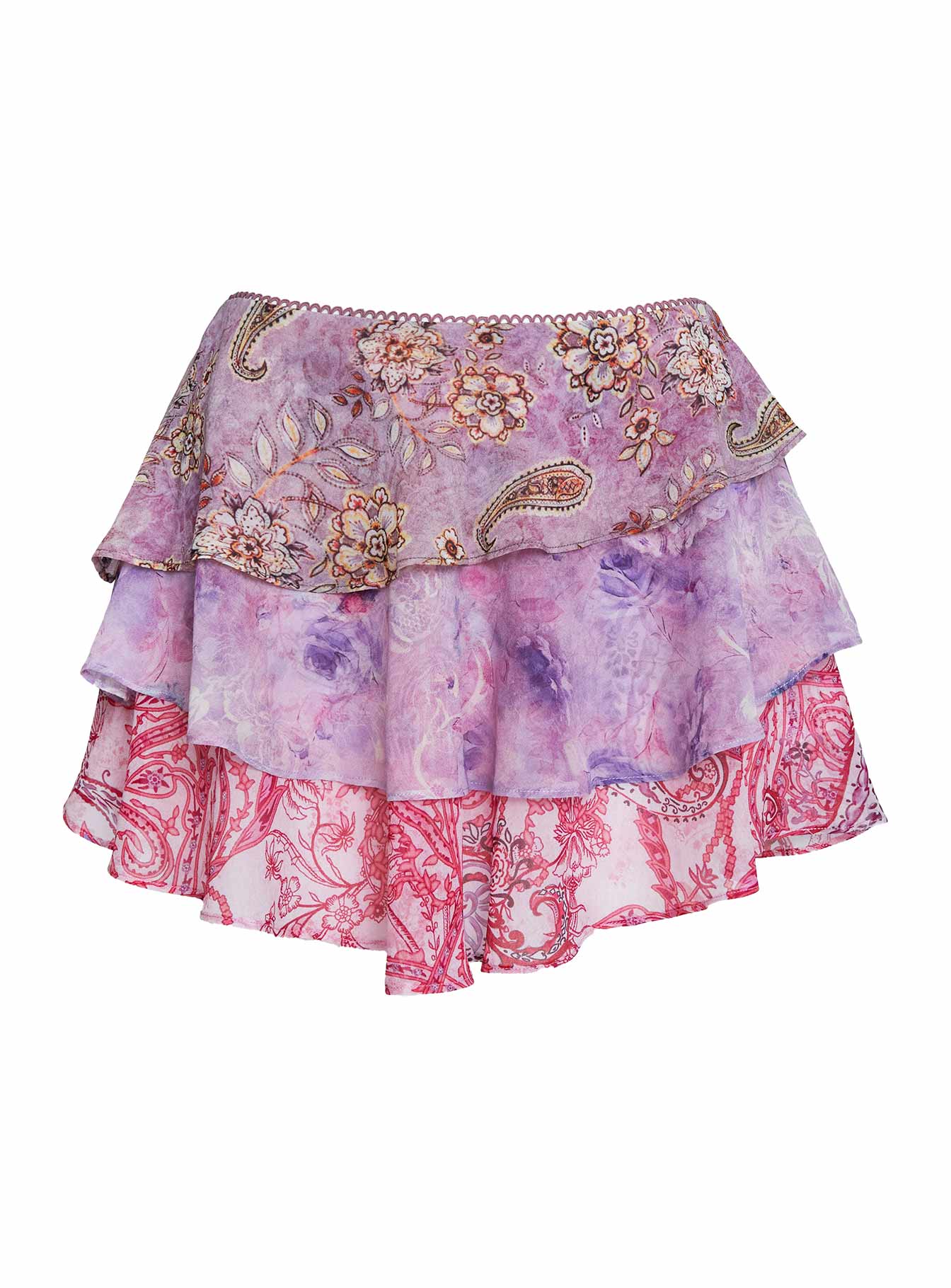 Mystica Layered Mini Skirt Pink Multi - Image 5