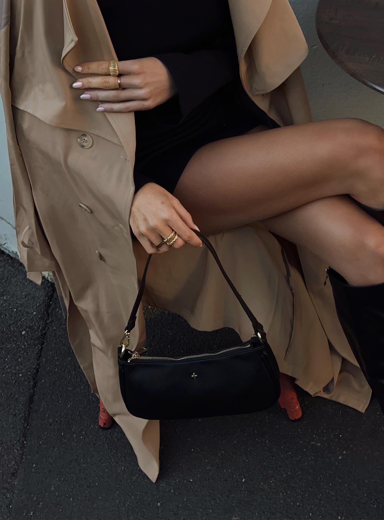 Peta & Jain Piper Bag Black Pebble - Image 7
