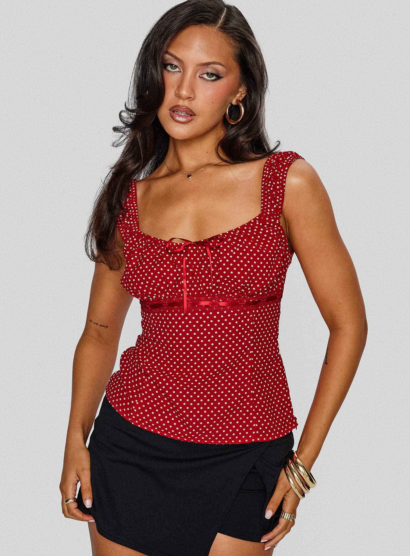 Alternative view of Garconne Top Red Polka Dot